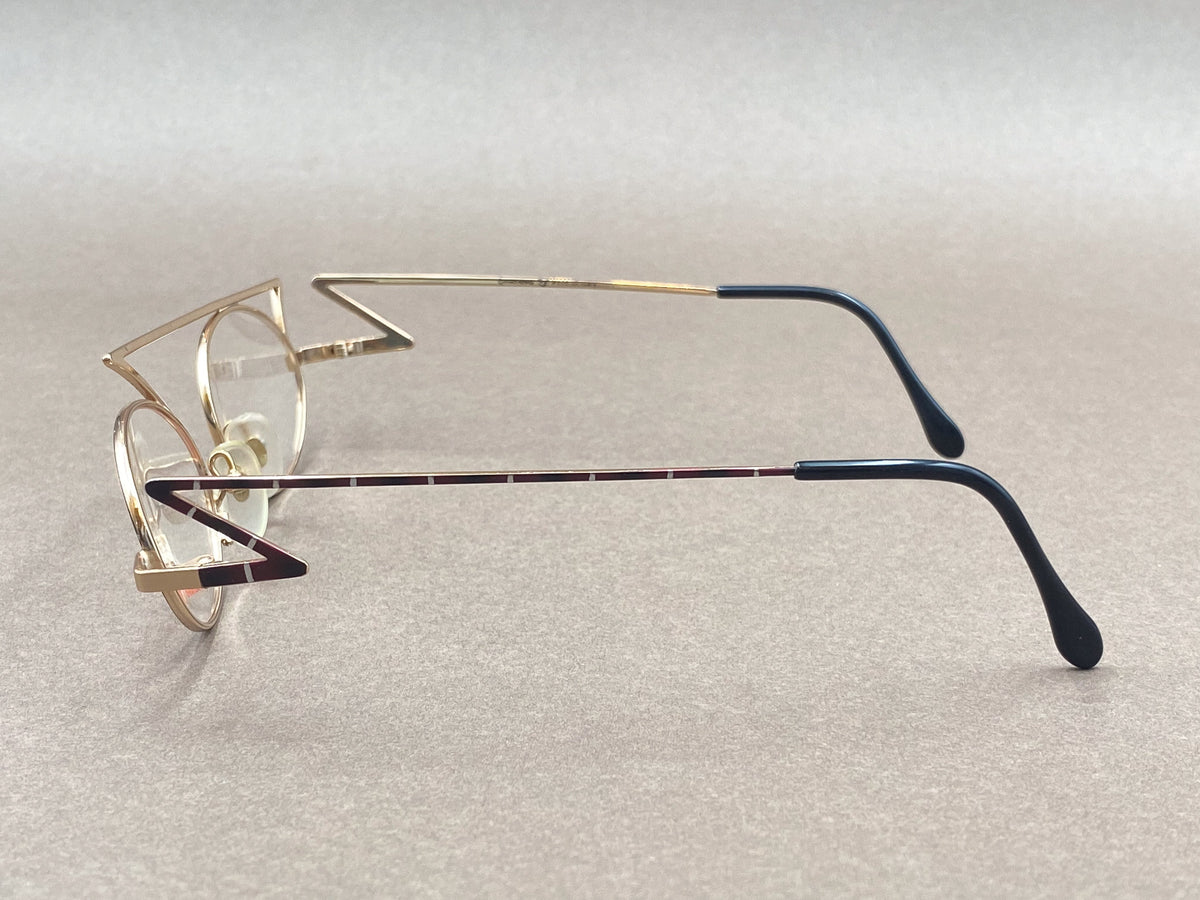 Casanova LC-30 90s vintage glasses - gold and purple