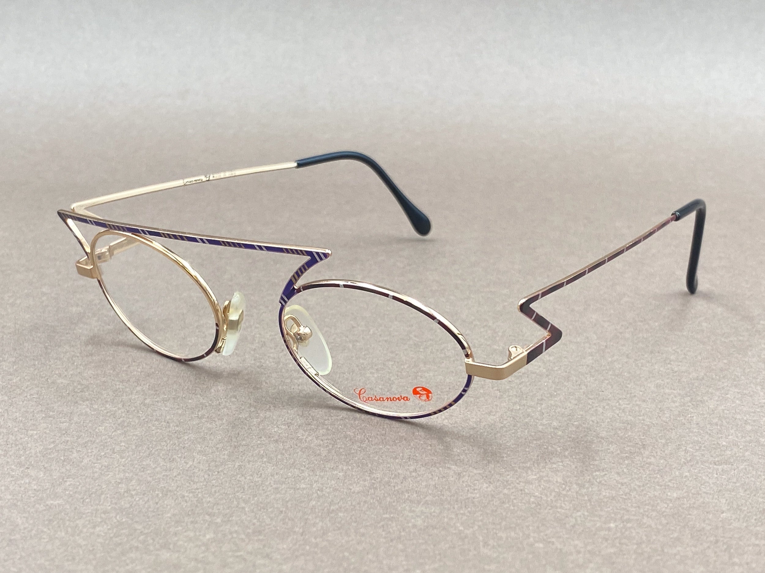 Casanova LC-30 90s vintage glasses - gold and purple