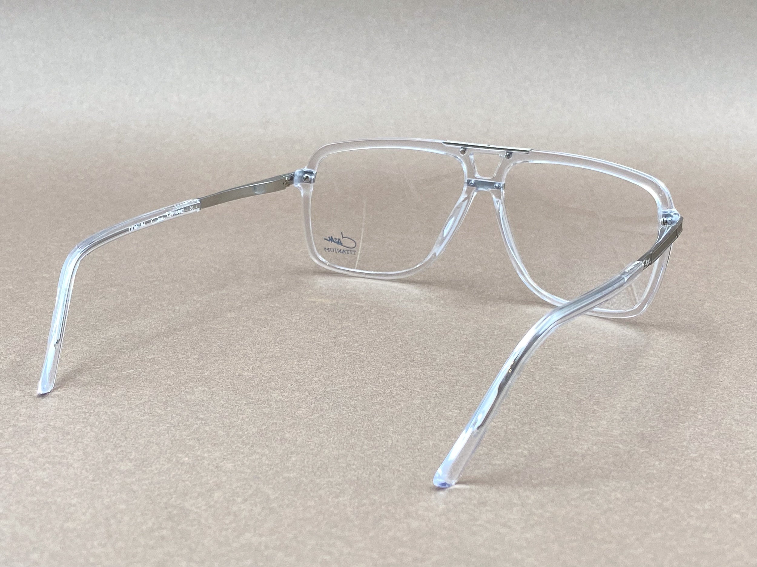 Cazal 6018 titanium glasses - clear and silver