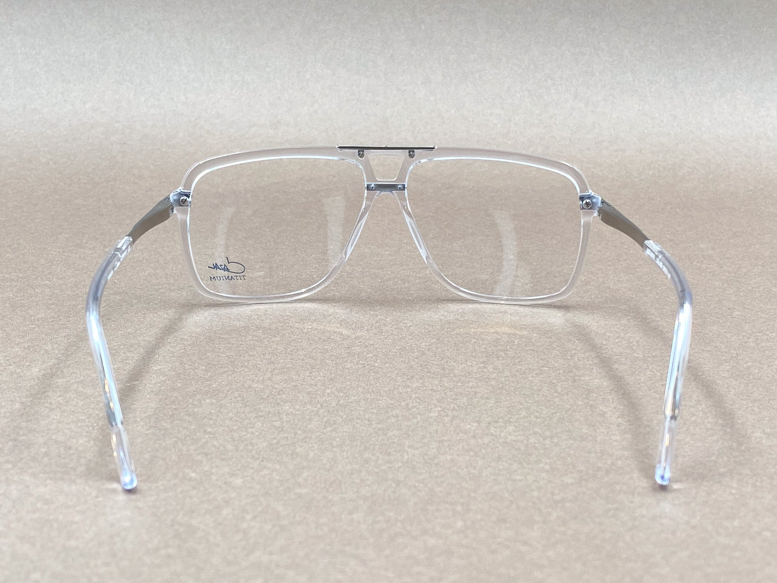 Cazal 6018 titanium glasses - clear and silver