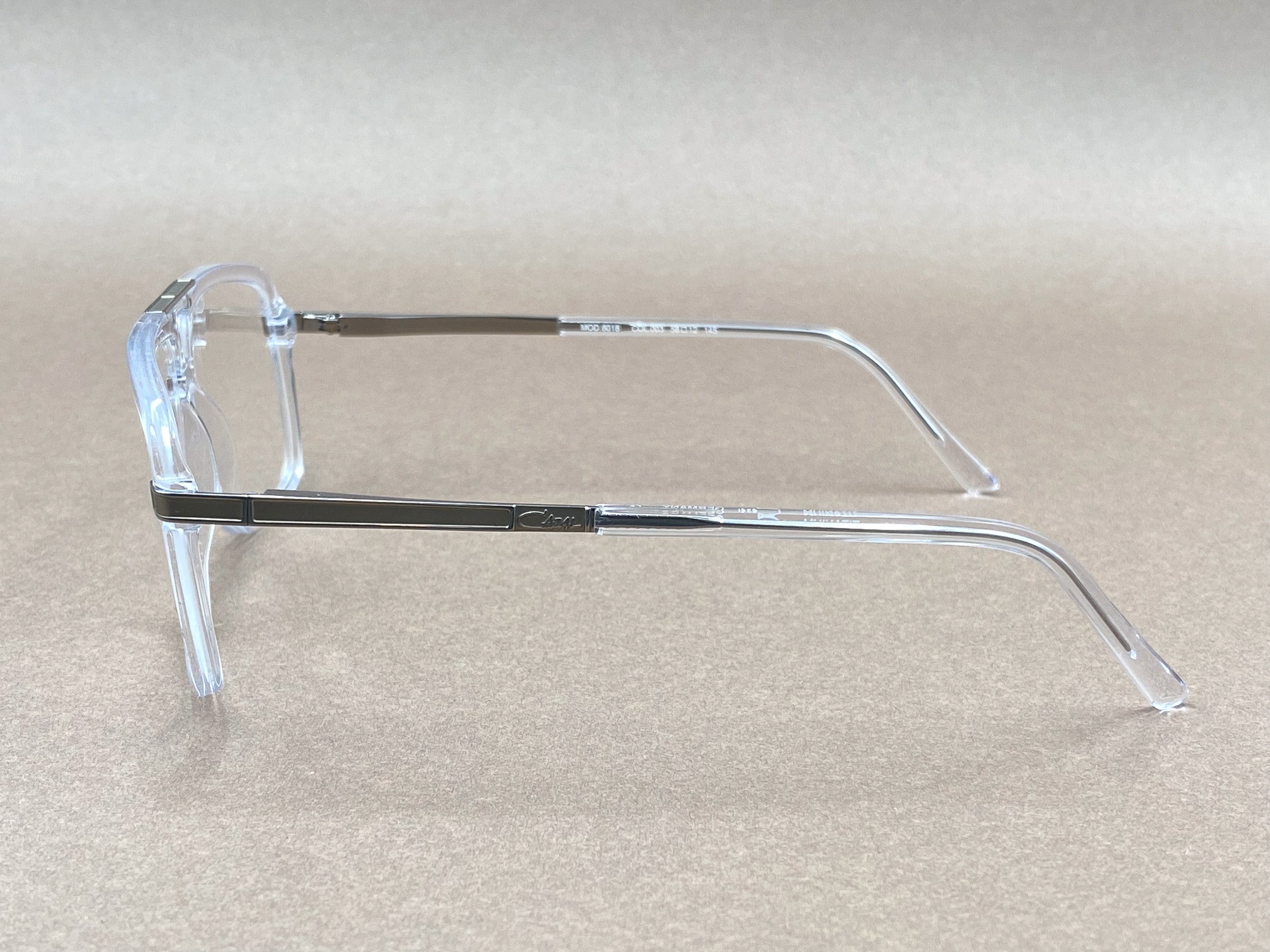 Cazal 6018 titanium glasses - clear and silver