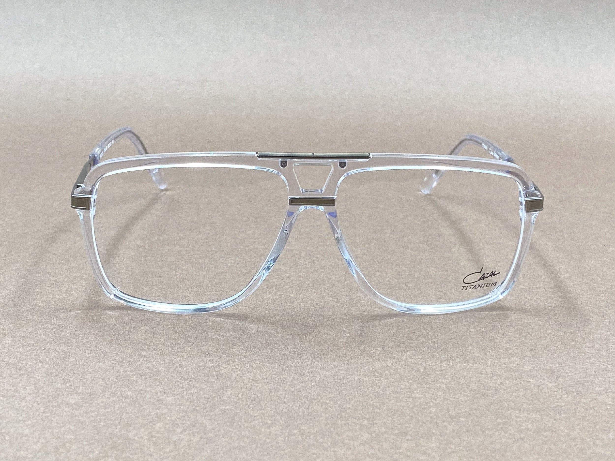 Cazal 6018 titanium glasses - clear and silver