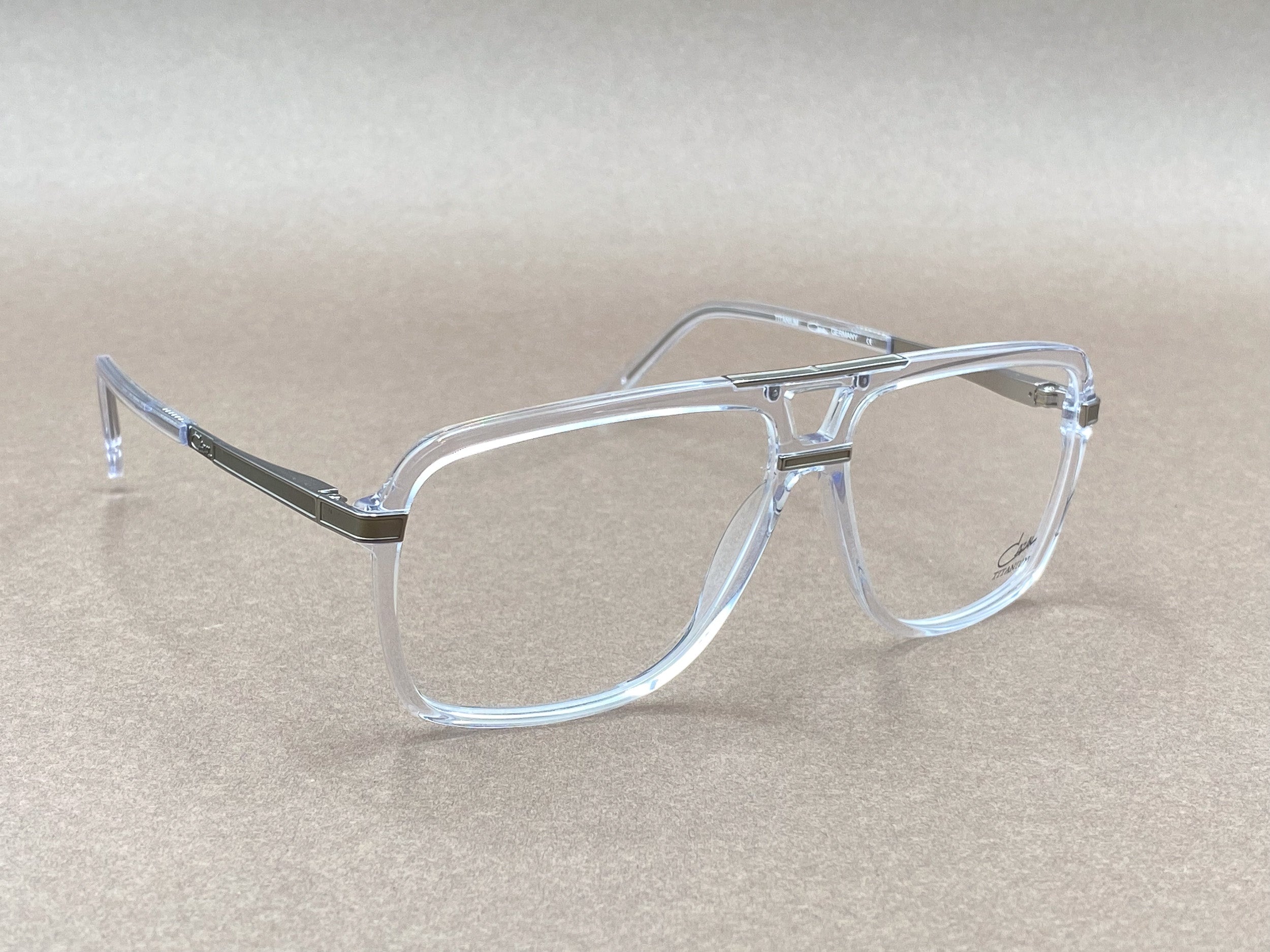 Cazal 6018 titanium glasses - clear and silver