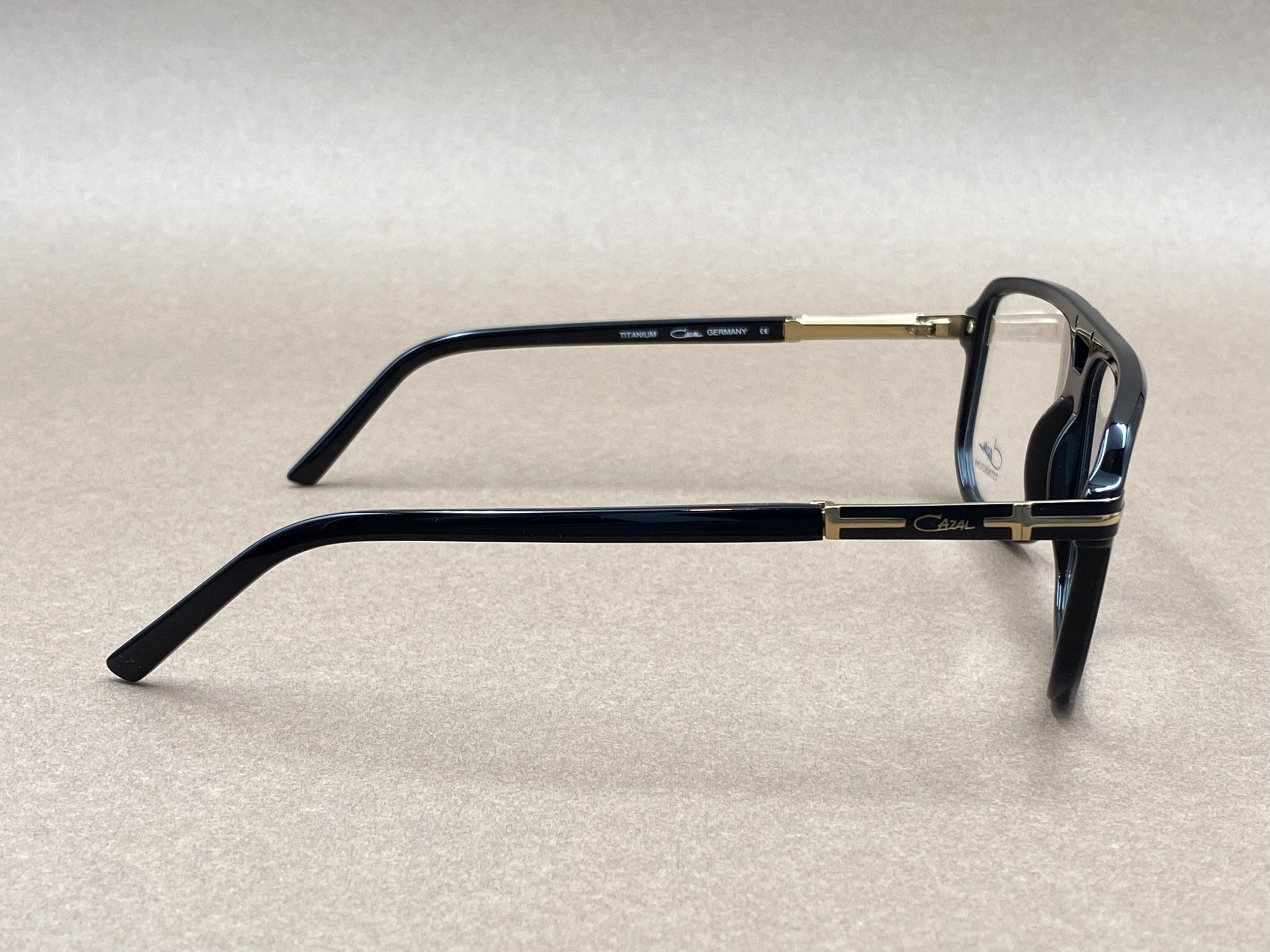 Cazal 6022 titanium glasses - black and gold