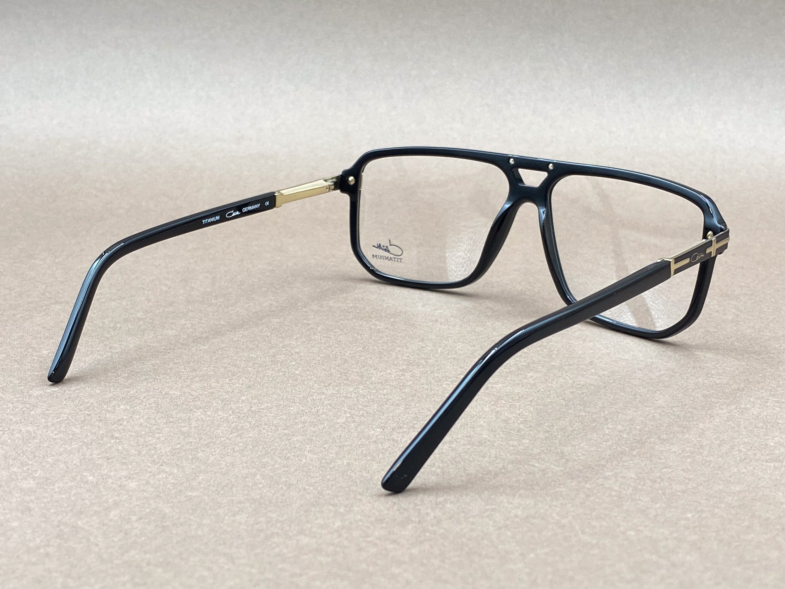 Cazal 6022 titanium glasses - black and gold