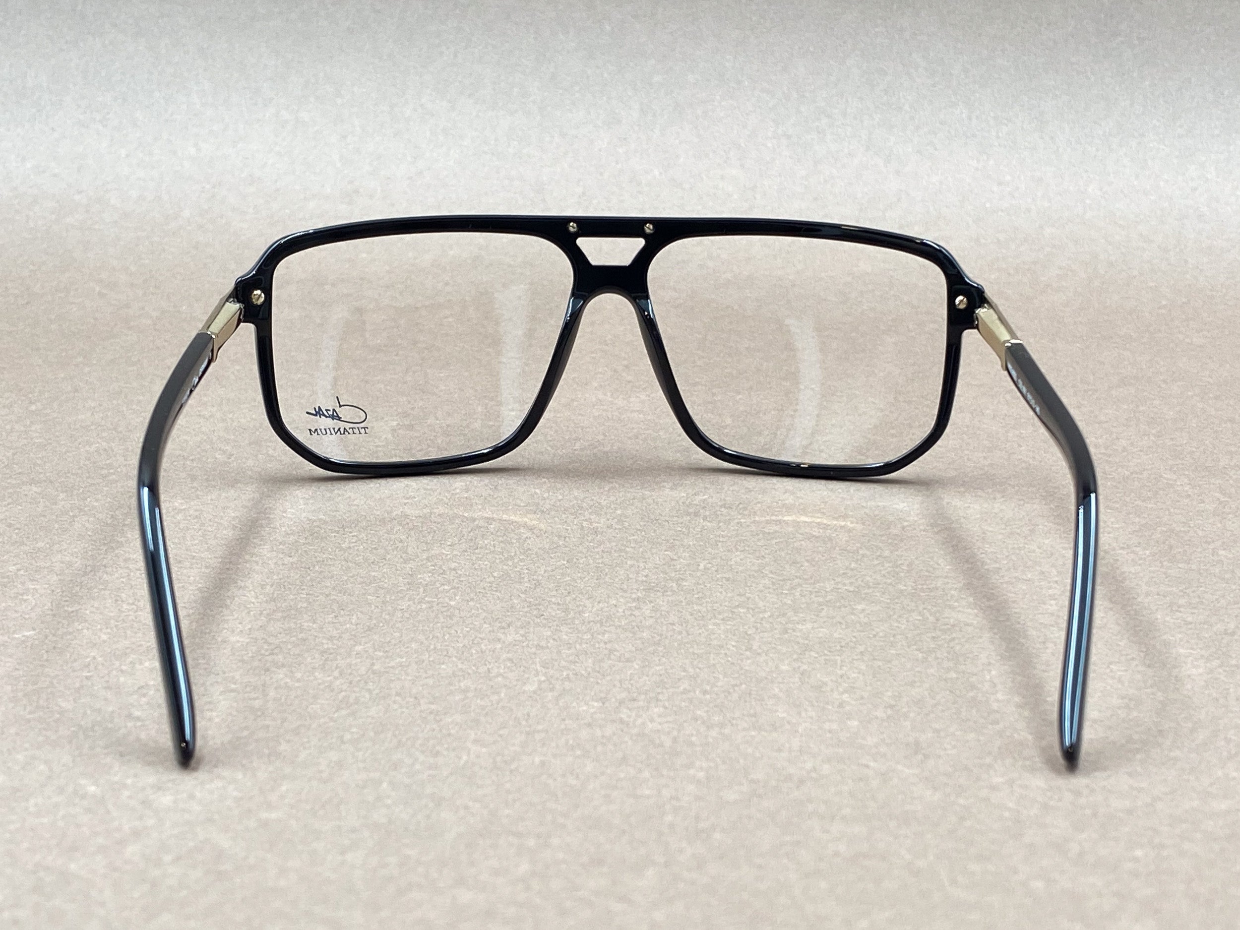 Cazal 6022 titanium glasses - black and gold