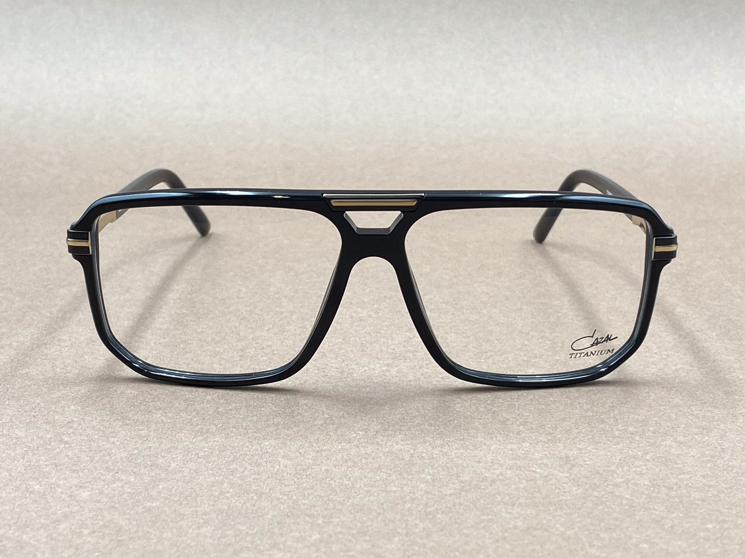 Cazal 6022 titanium glasses - black and gold