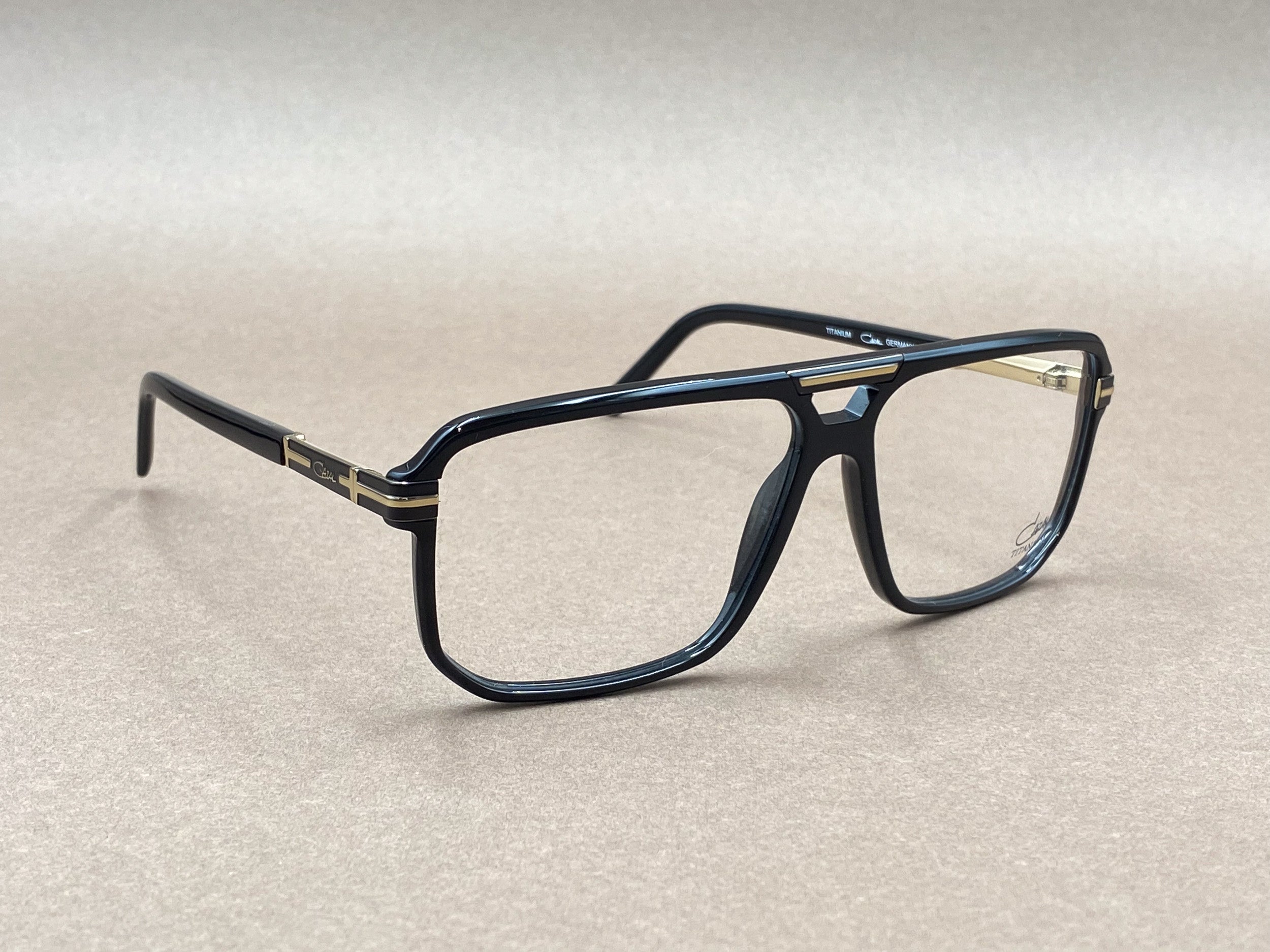 Cazal 6022 titanium glasses - black and gold