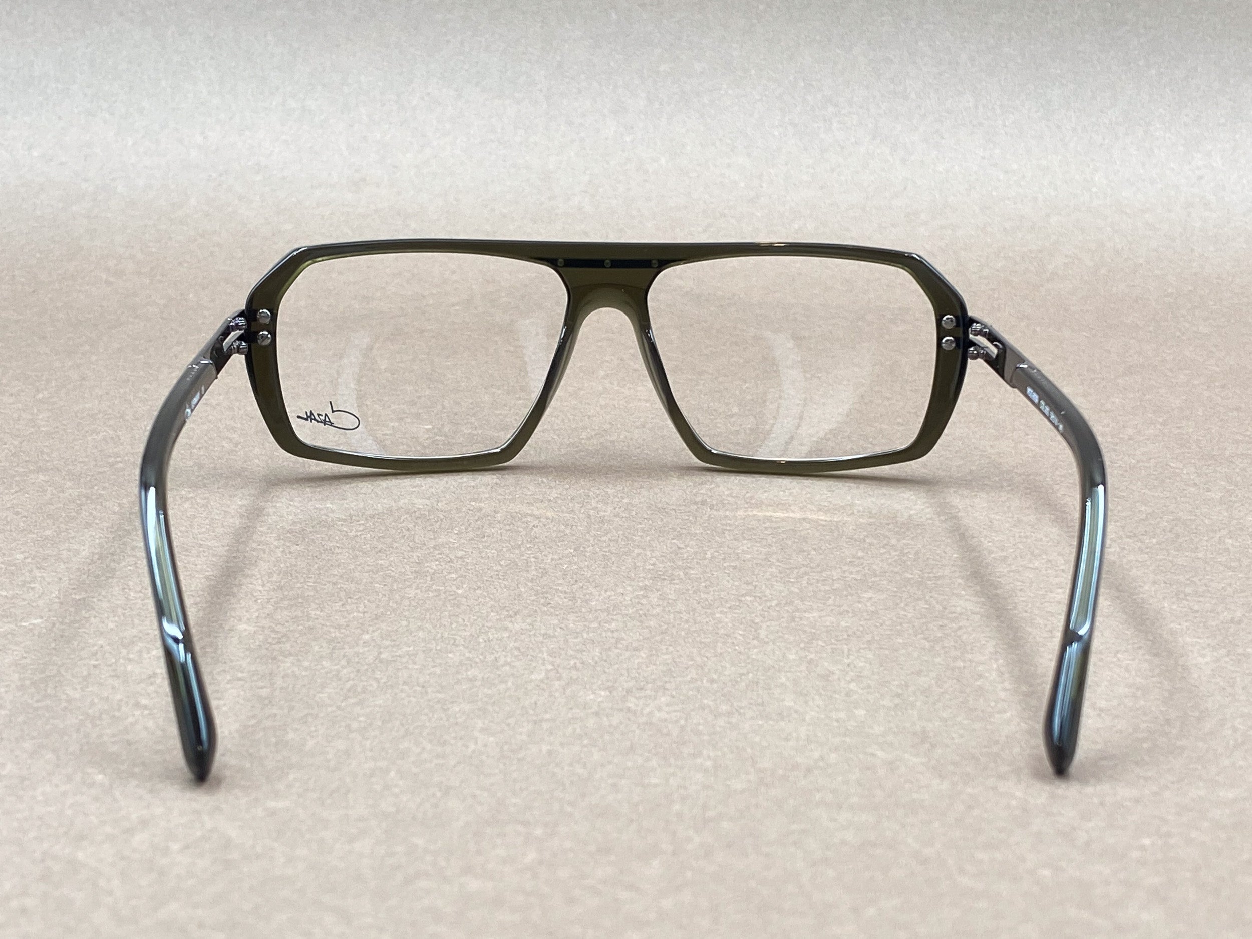 Cazal 6039 glasses - khaki and gunmetal