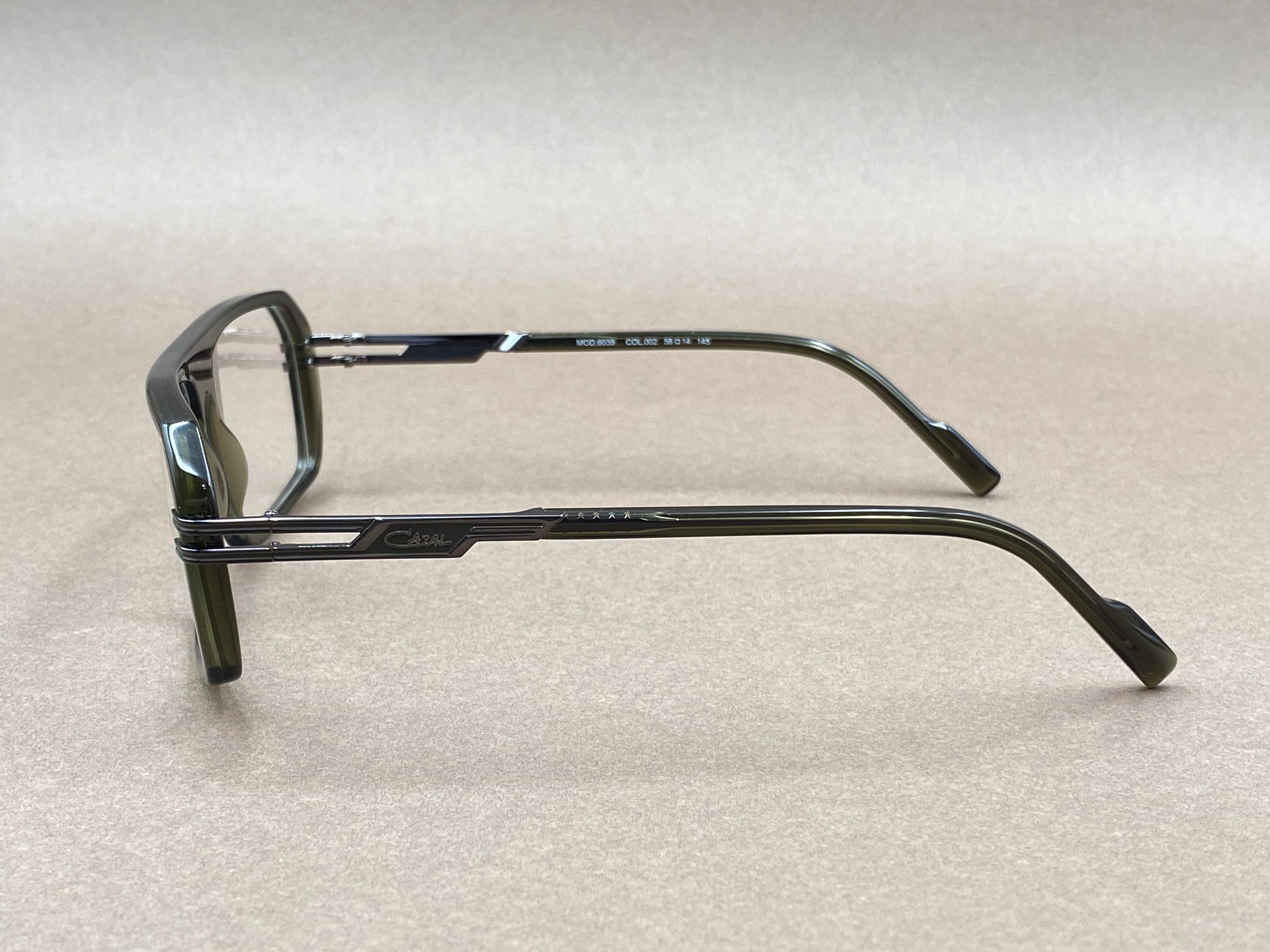 Cazal 6039 glasses - khaki and gunmetal