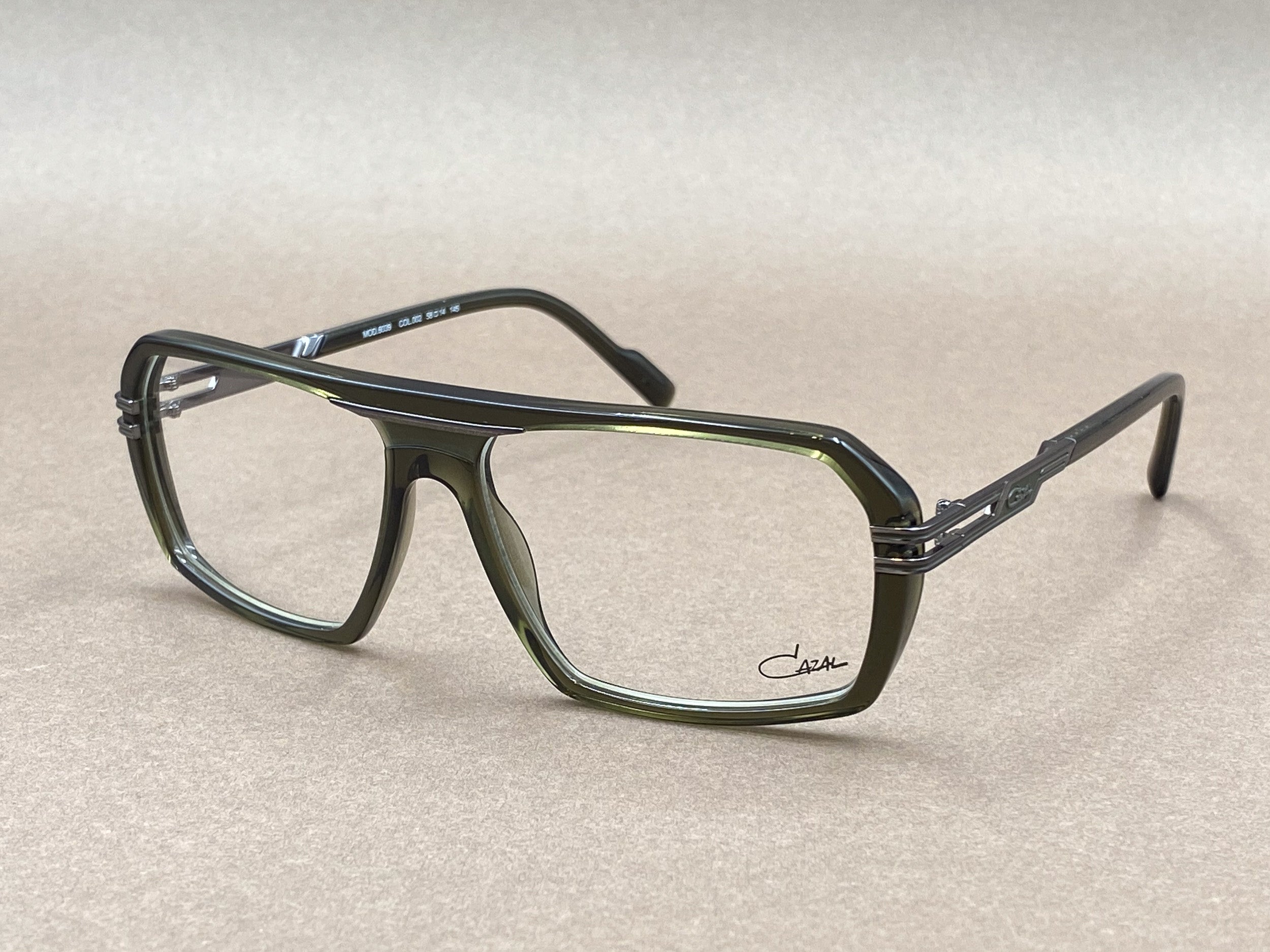 Cazal 6039 glasses - khaki and gunmetal