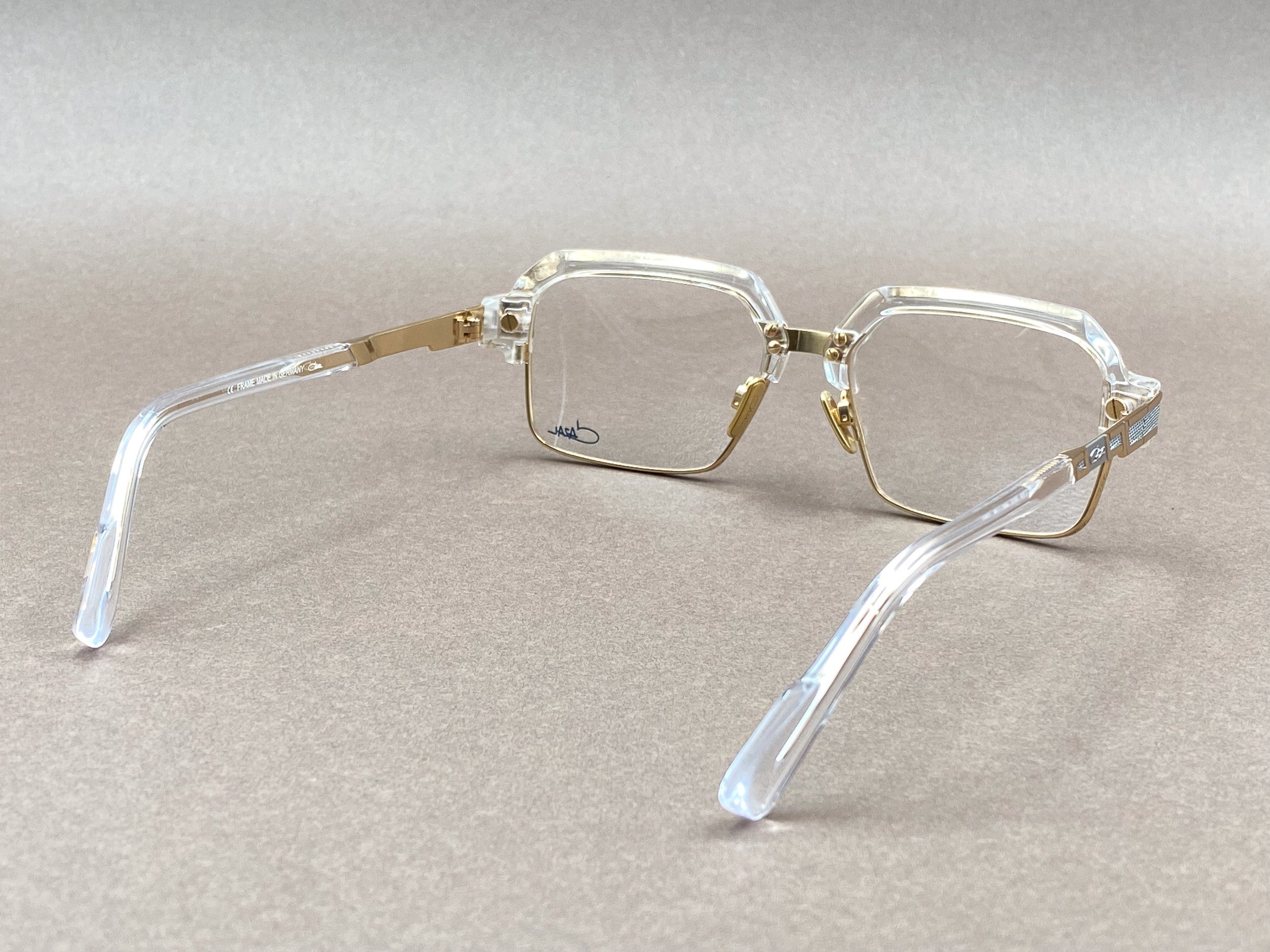 Cazal 6041 glasses - clear and gold