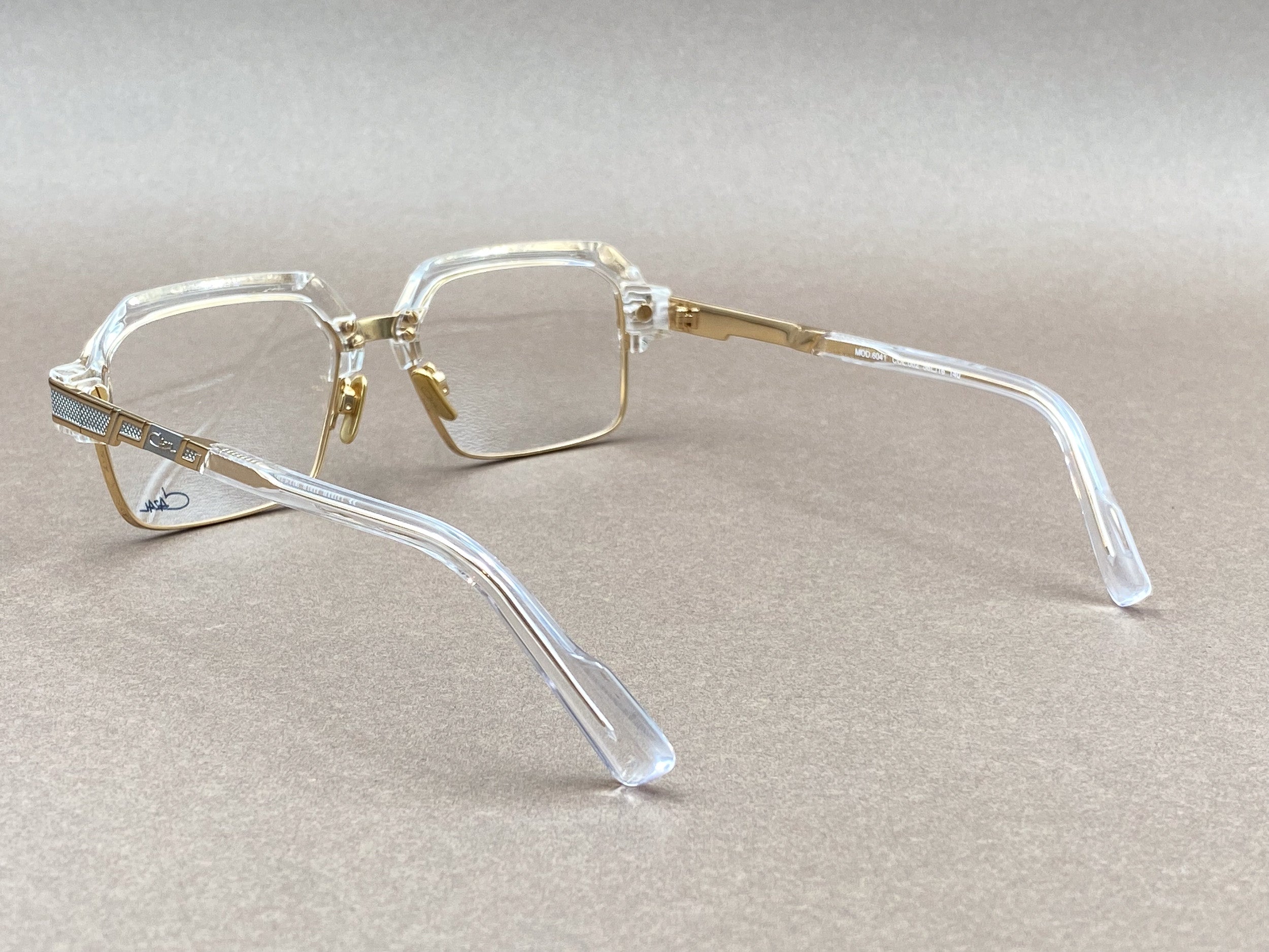 Cazal 6041 glasses - clear and gold
