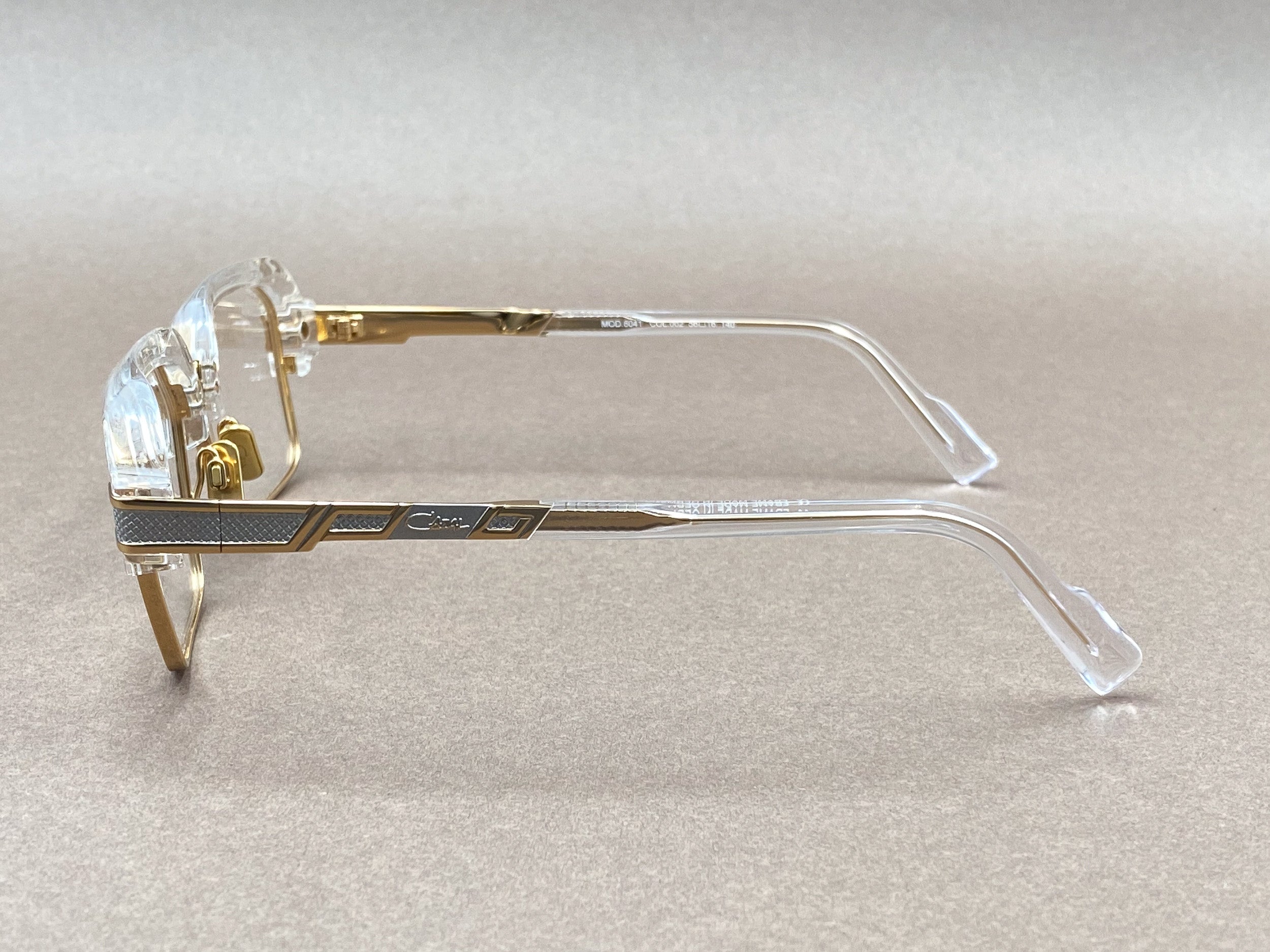 Cazal 6041 glasses - clear and gold