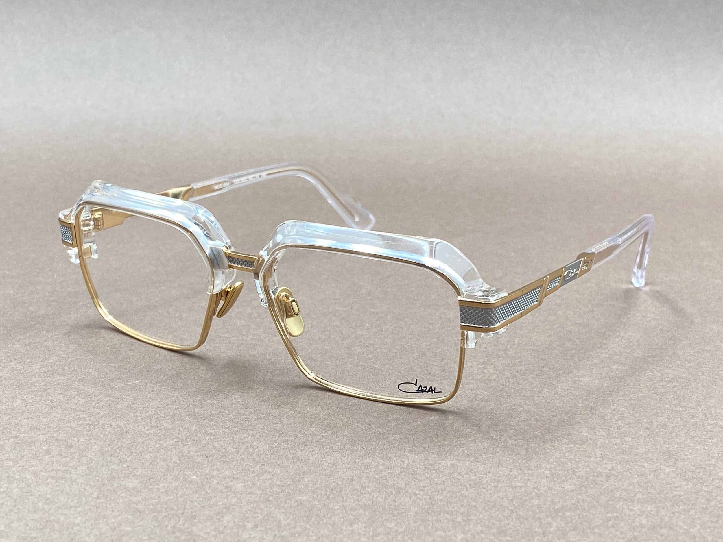 Cazal 6041 glasses - clear and gold
