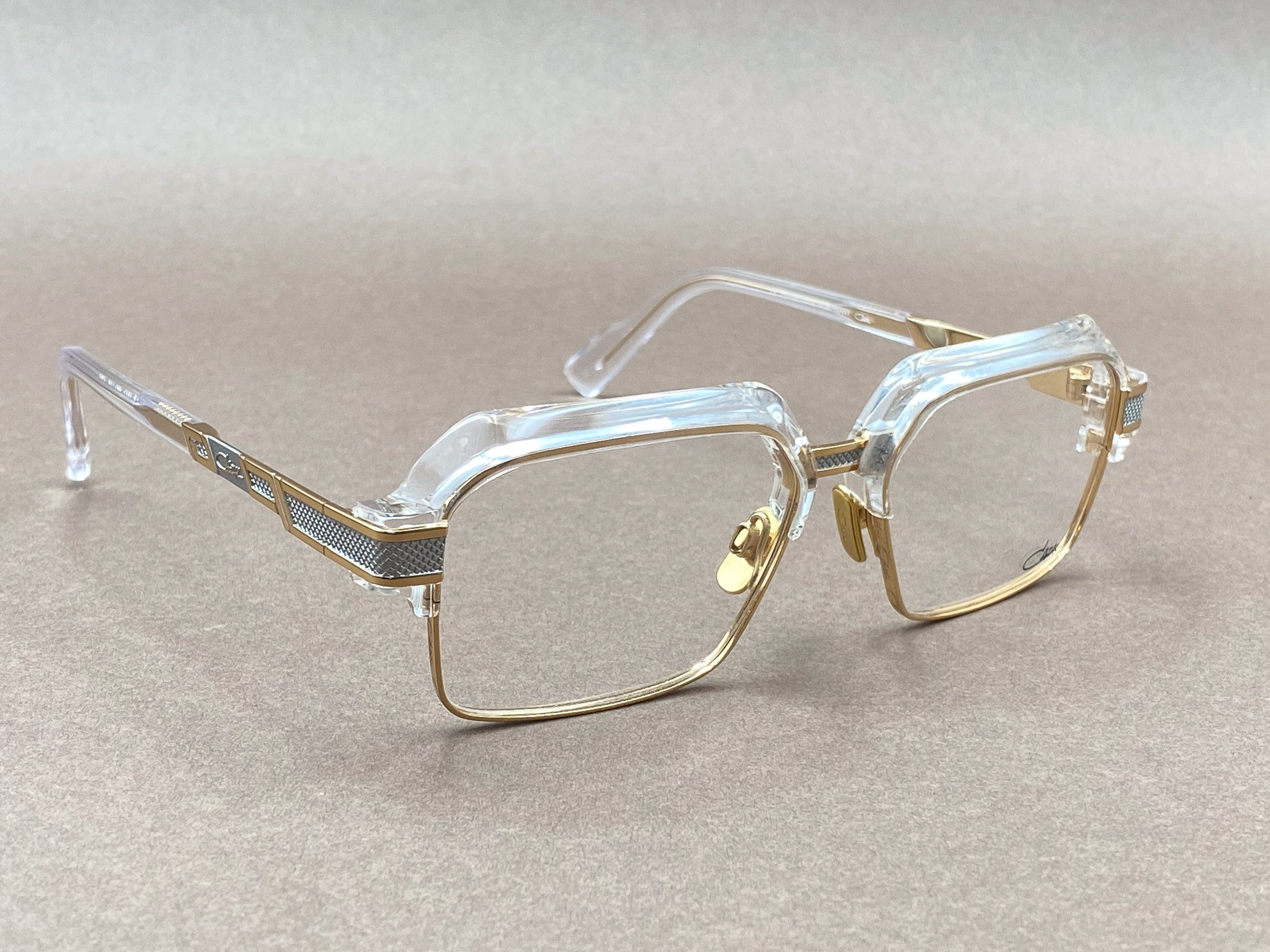 Cazal 6041 glasses - clear and gold