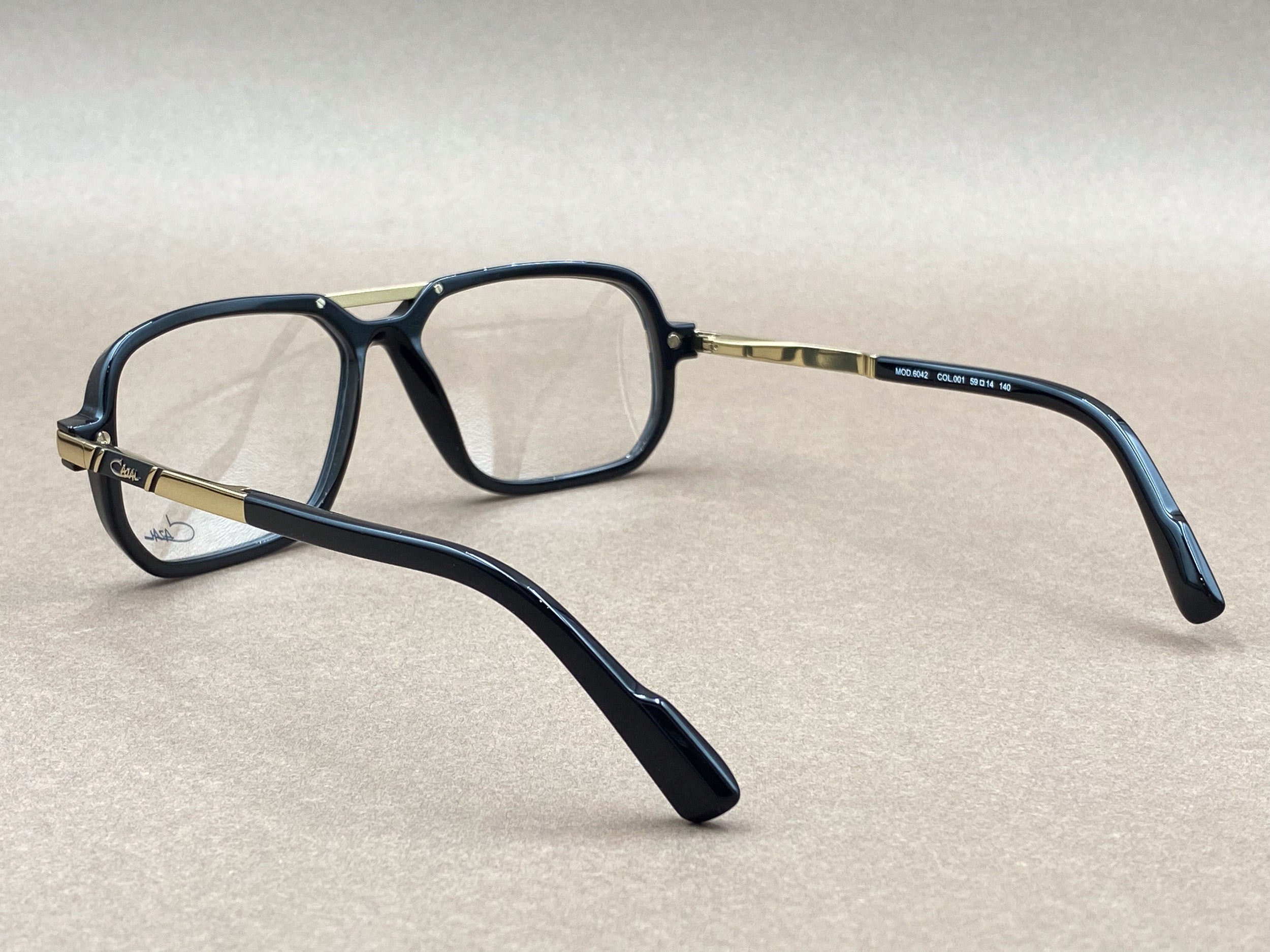 Cazal 6042 glasses - black and gold