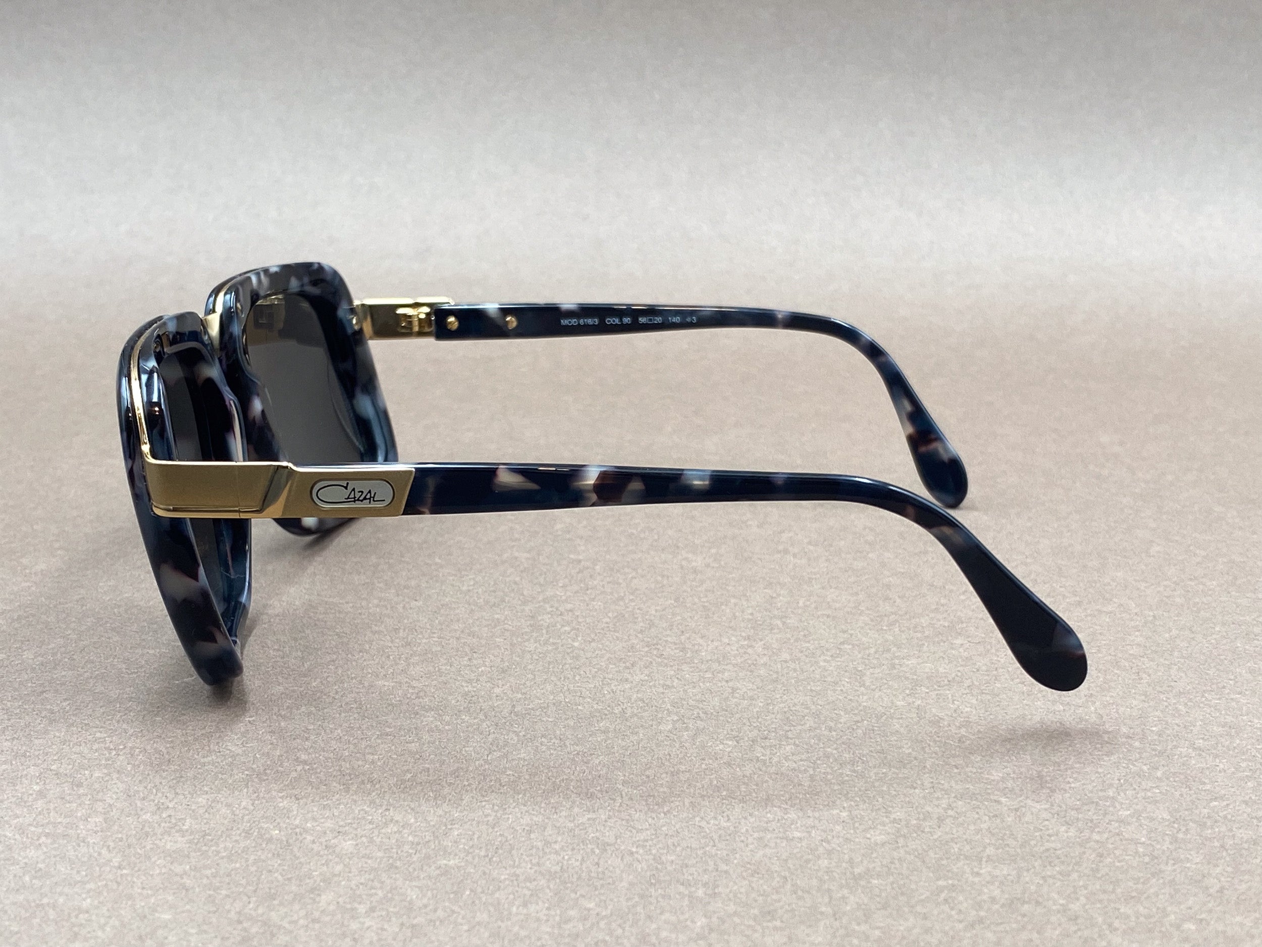 Cazal 616/3 sunglasses - gray tortoise and gold