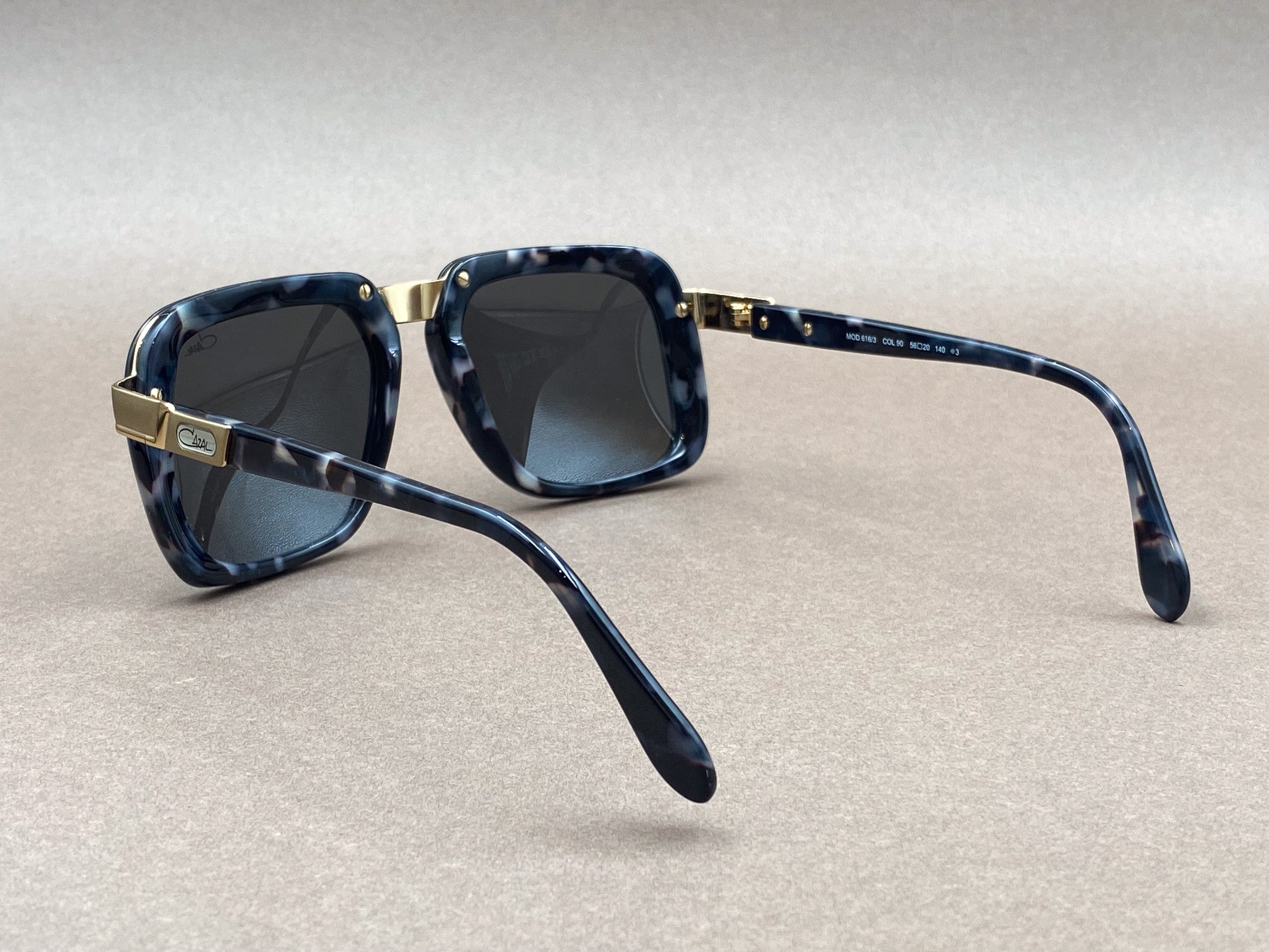 Cazal 616/3 sunglasses - gray tortoise and gold