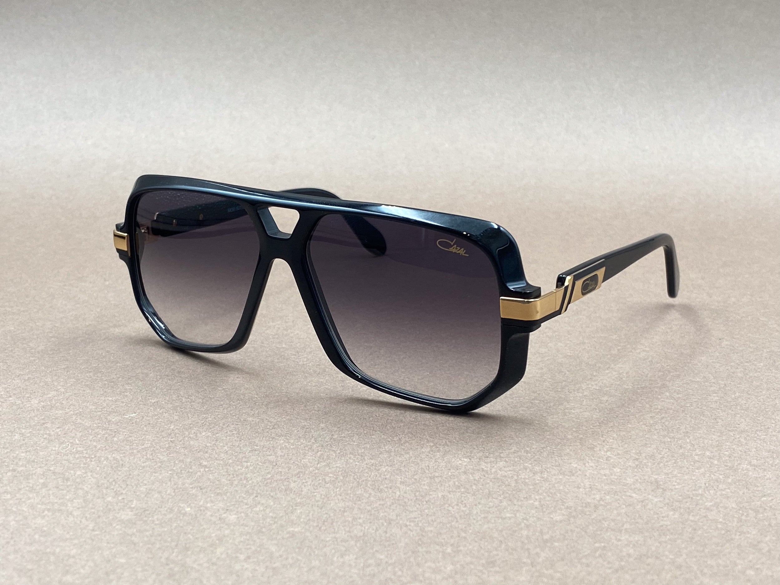 Cazal 627/3 sunglasses - black and gold