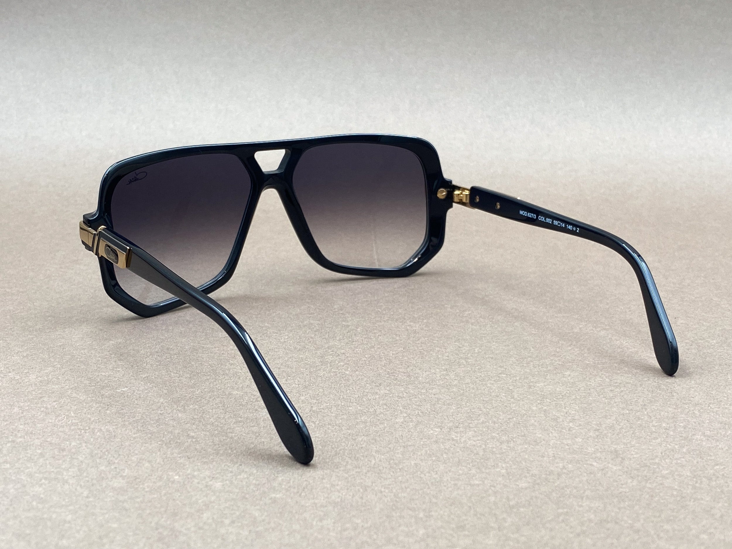 Cazal 627/3 sunglasses - black and gold
