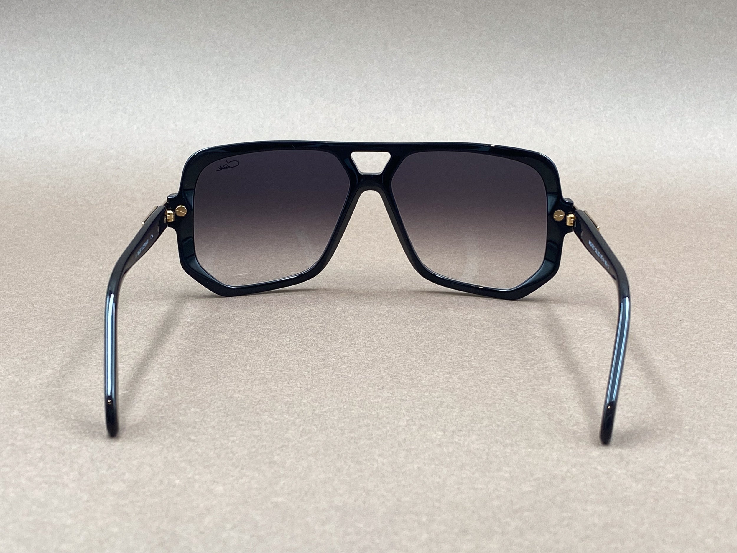 Cazal 627/3 sunglasses - black and gold