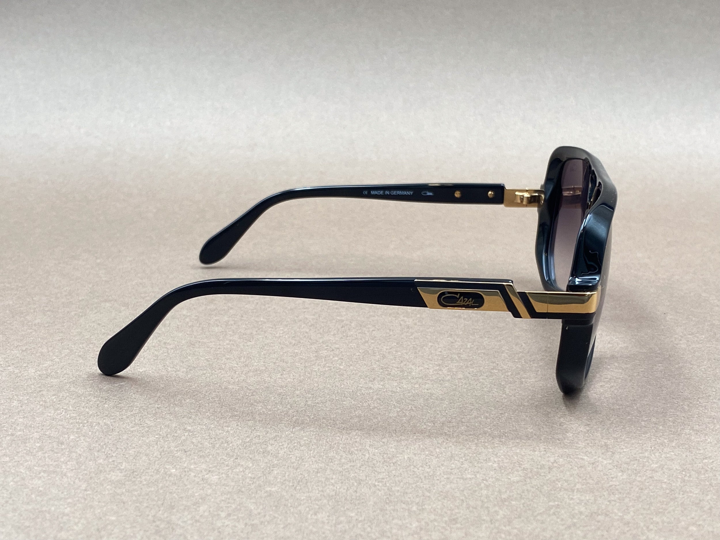 Cazal 627/3 sunglasses - black and gold