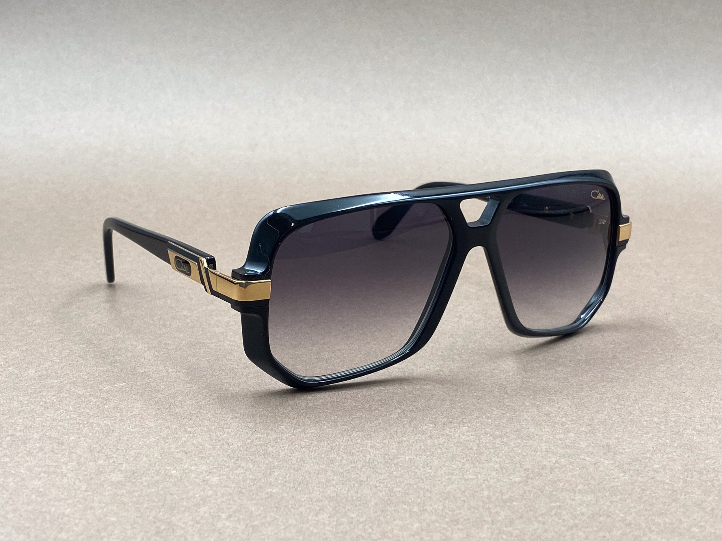 Cazal 627/3 sunglasses - black and gold