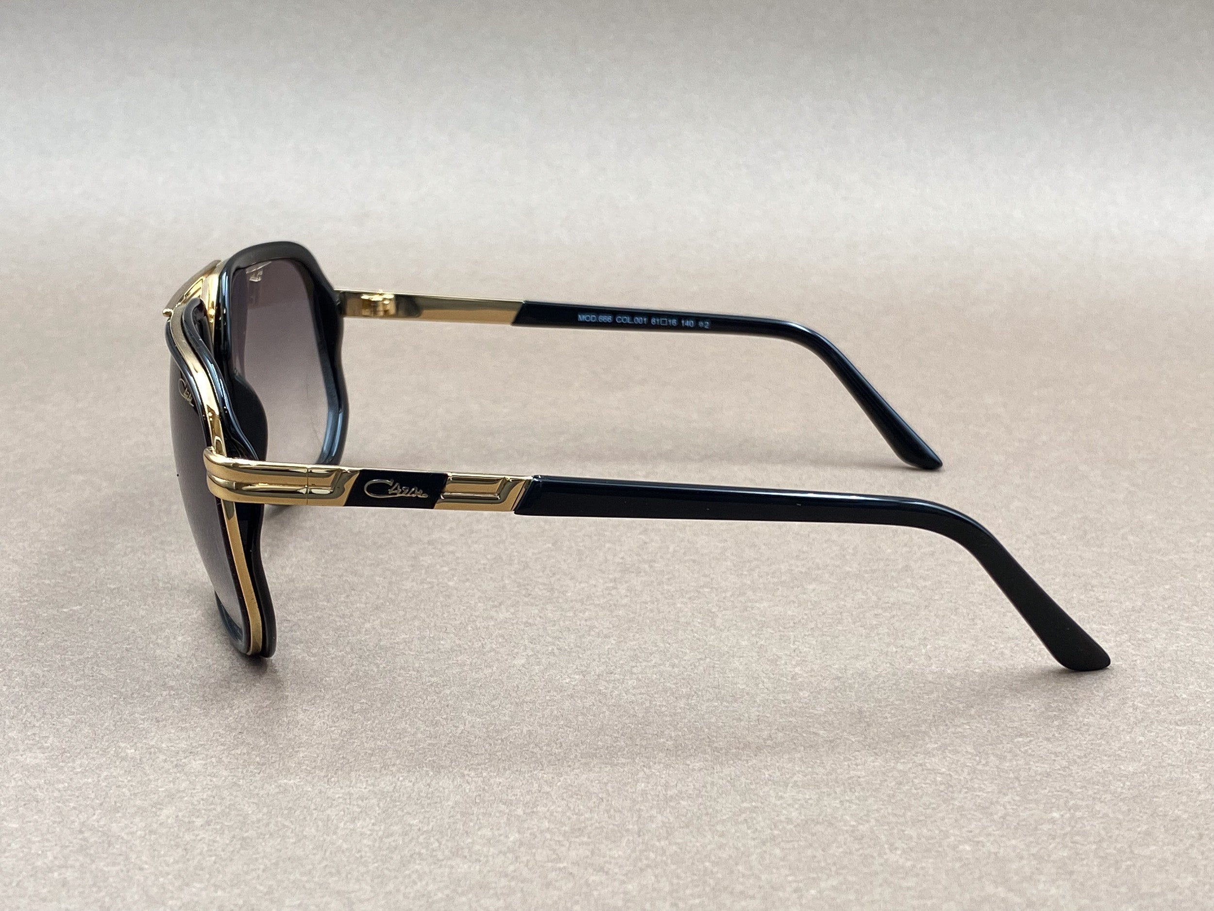 Cazal 666 sunglasses - black and gold