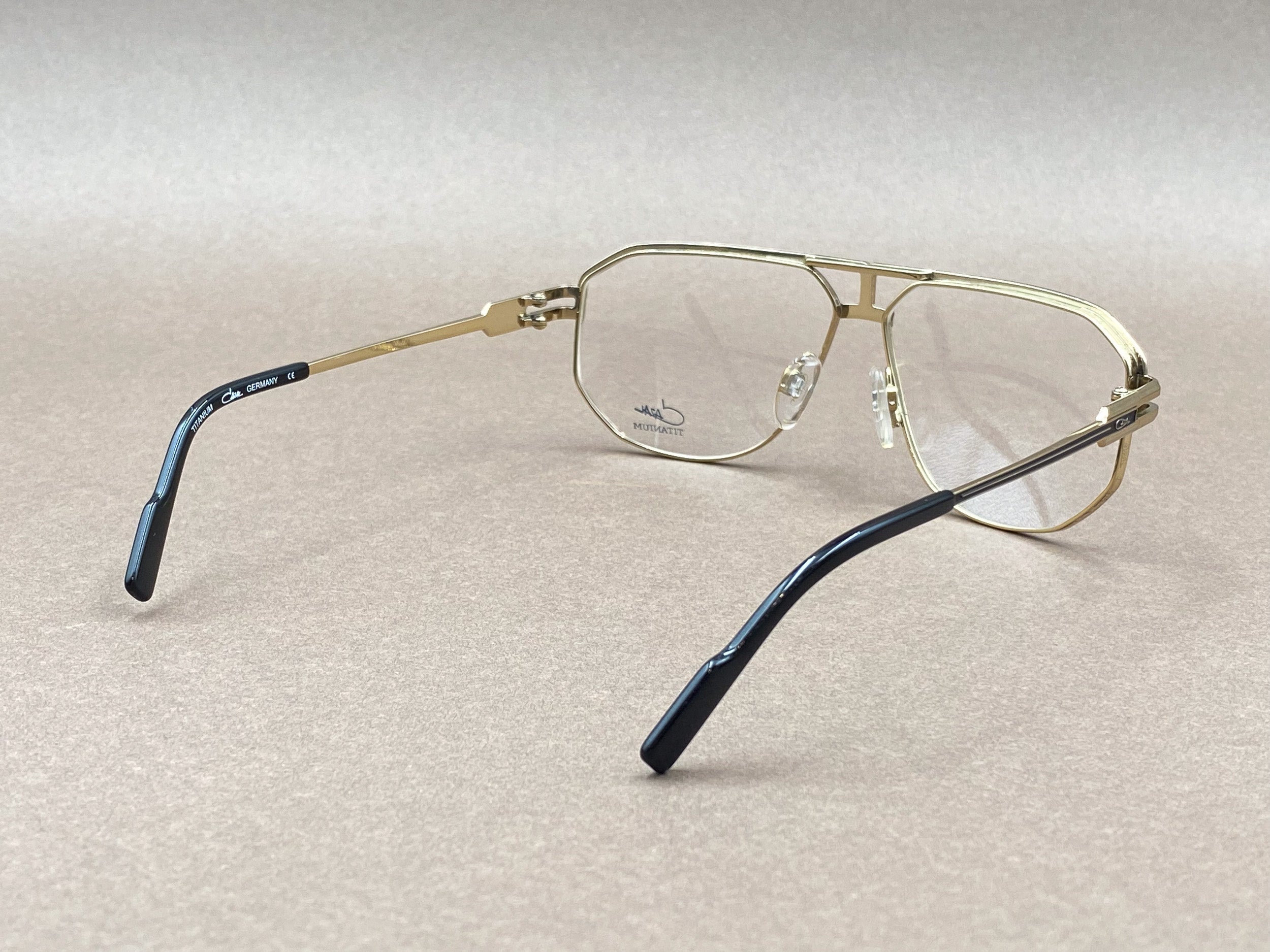 Cazal 7115 titanium glasses - black and gold