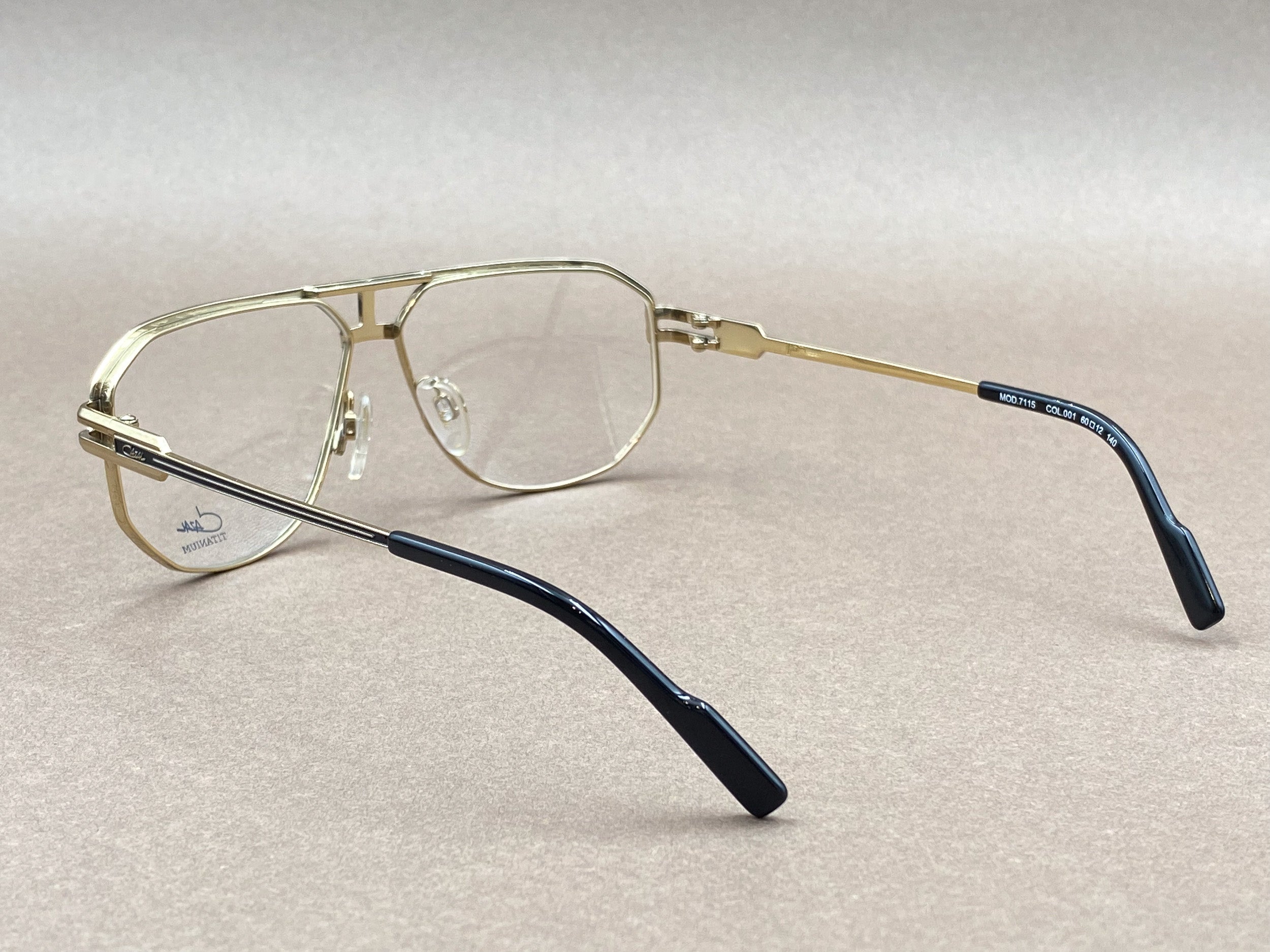 Cazal 7115 titanium glasses - black and gold