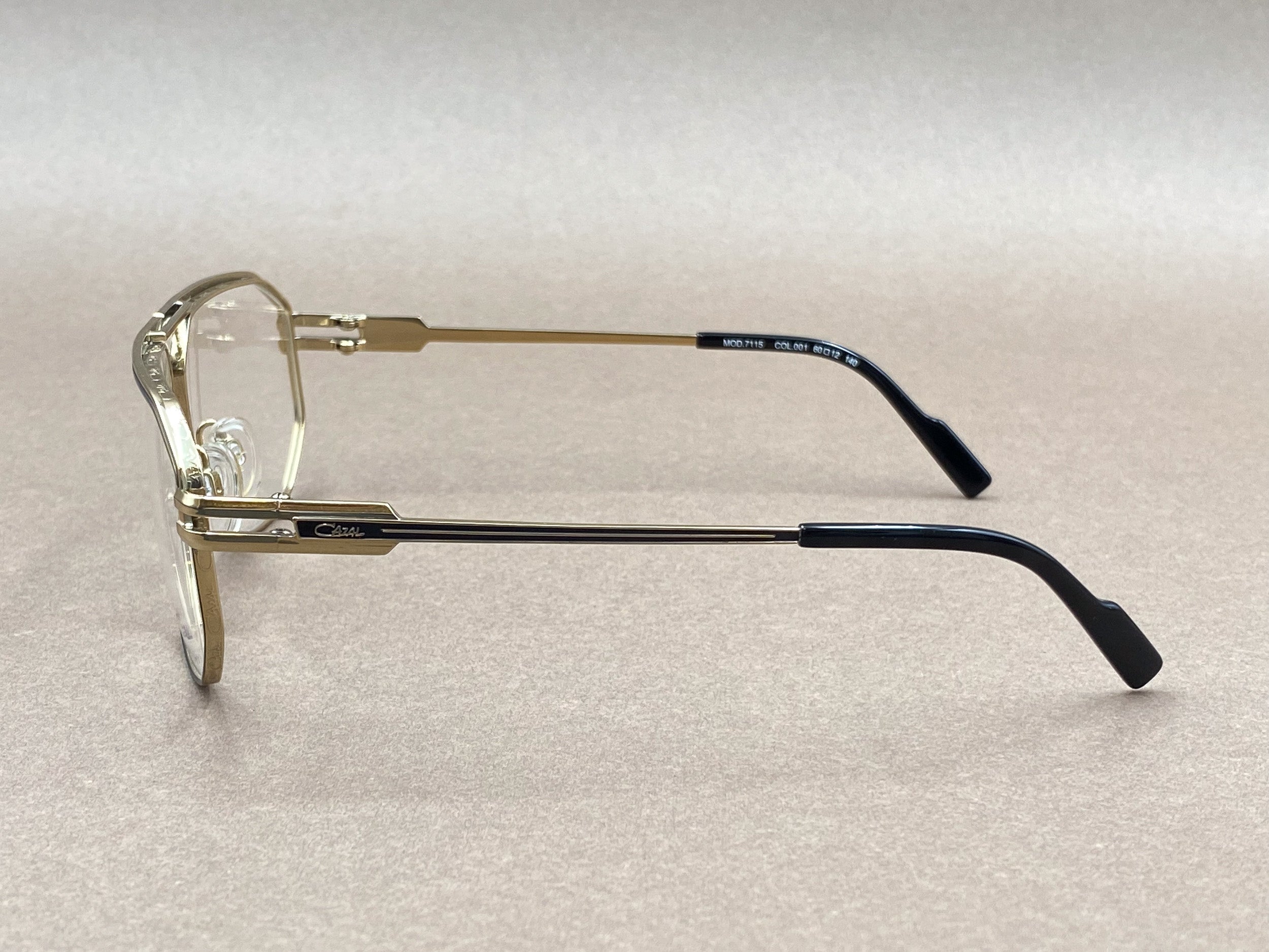 Cazal 7115 titanium glasses - black and gold