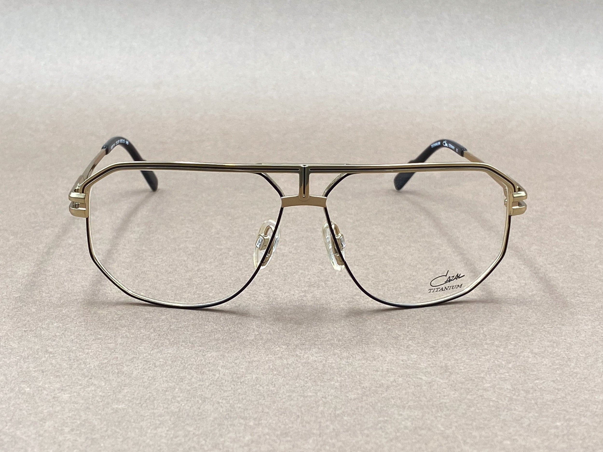 Cazal 7115 titanium glasses - black and gold