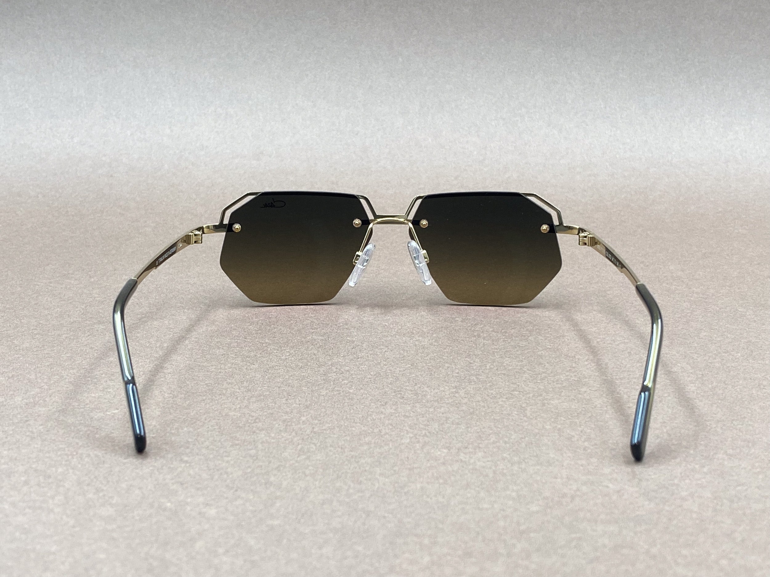 Cazal 7117/3 titanium sunglasses - gold and olive