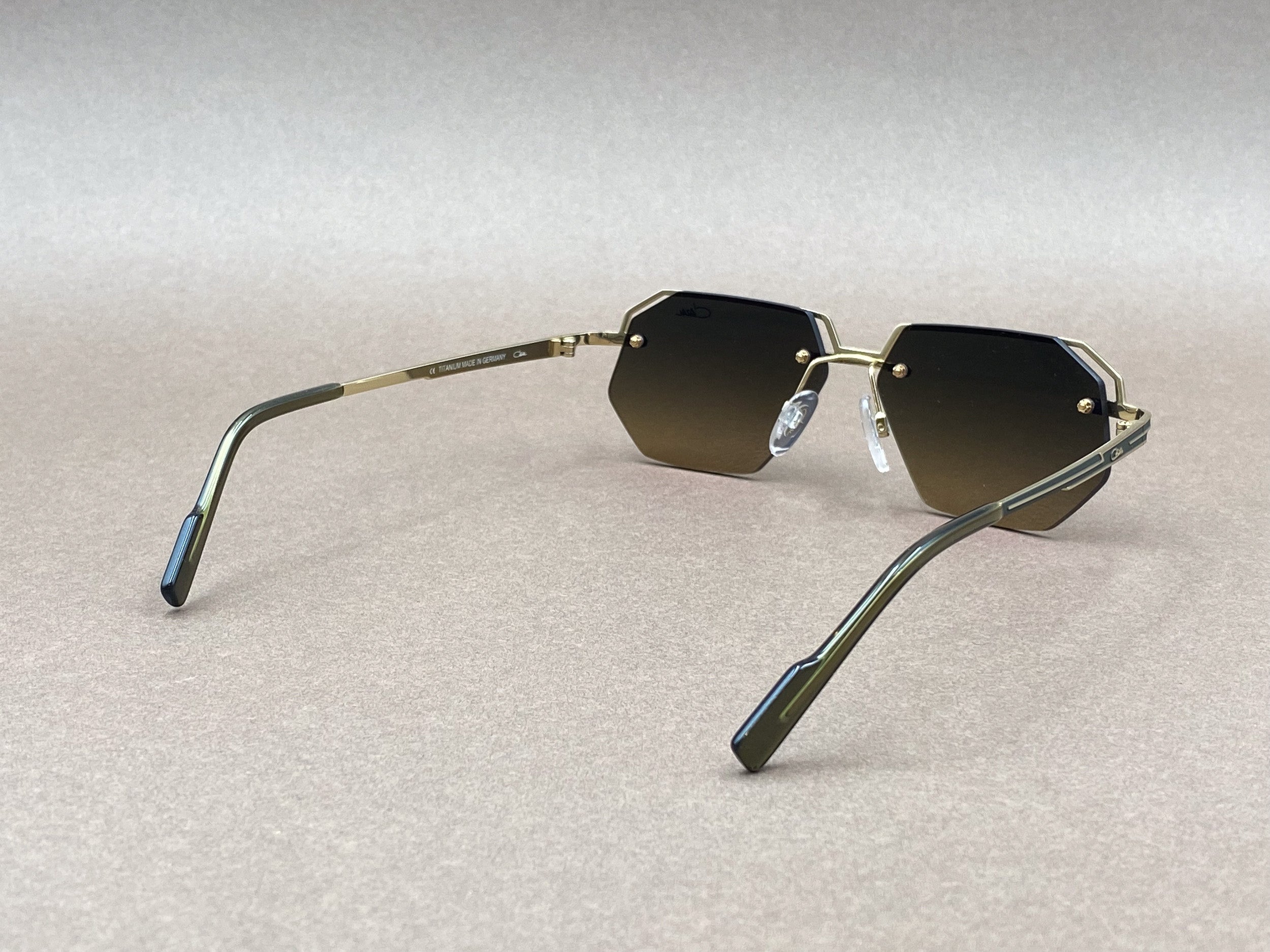 Cazal 7117/3 titanium sunglasses - gold and olive