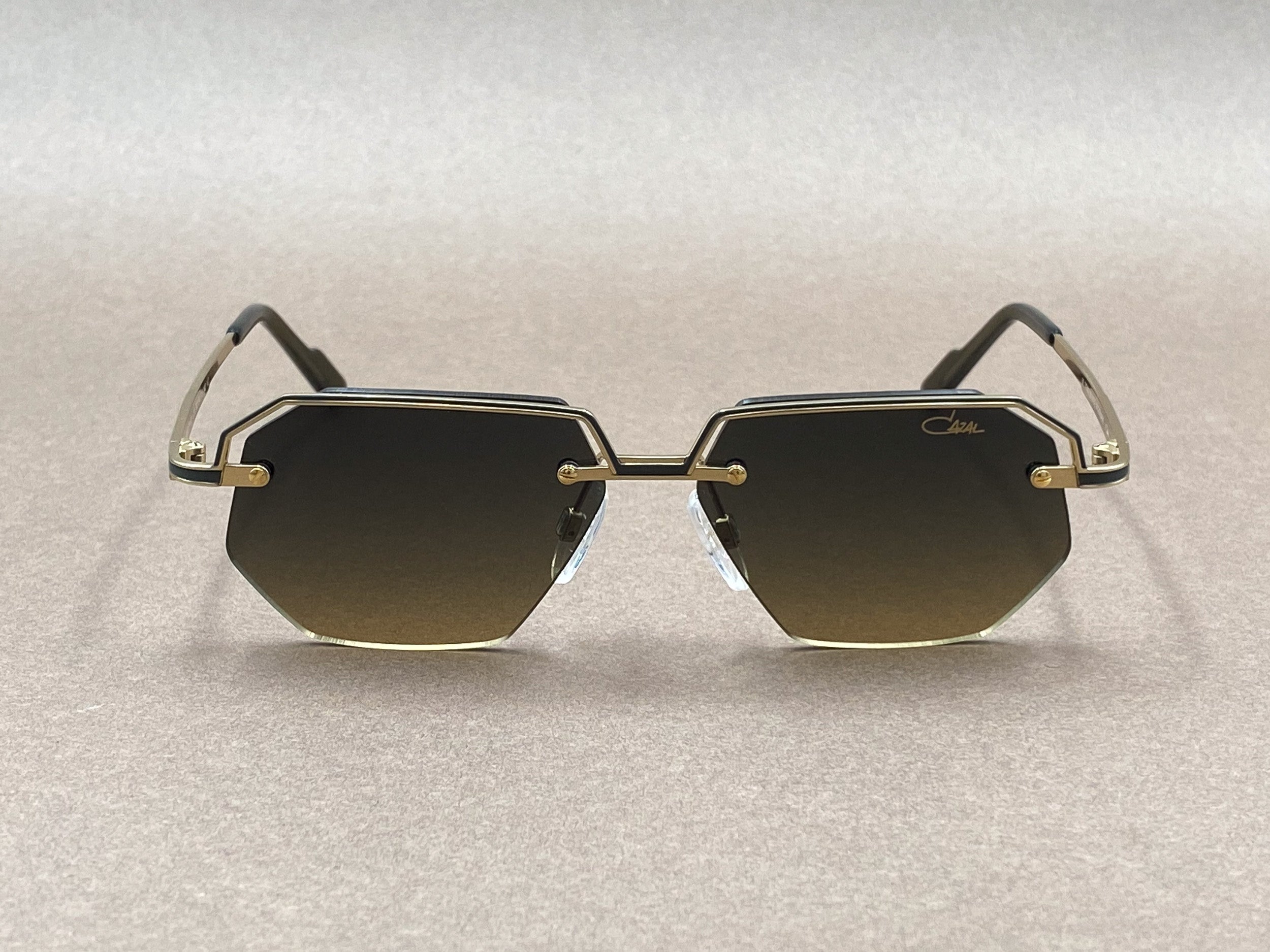 Cazal 7117/3 titanium sunglasses - gold and olive