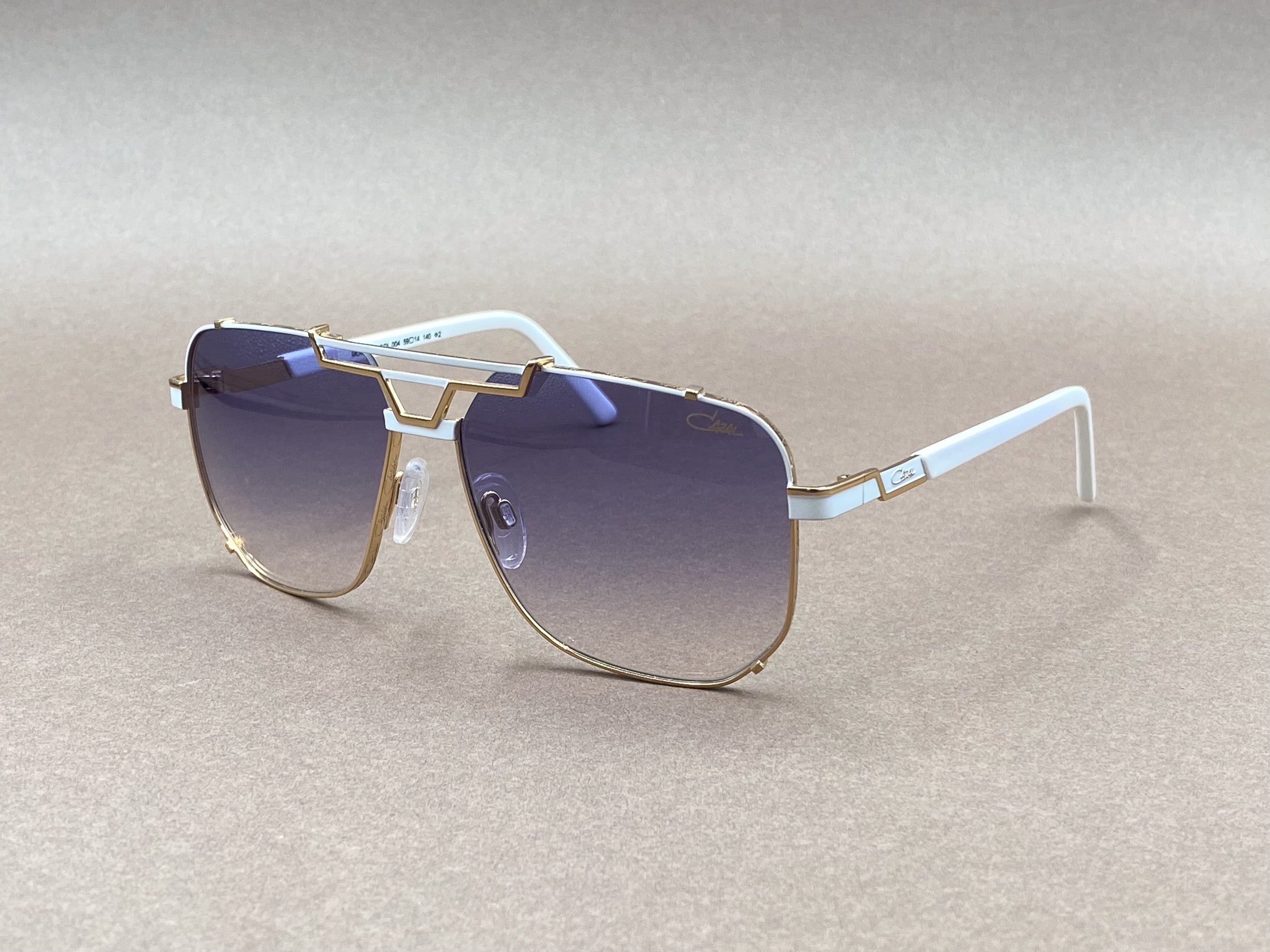 Cazal 9090 gold plated sunglasses - gold and white