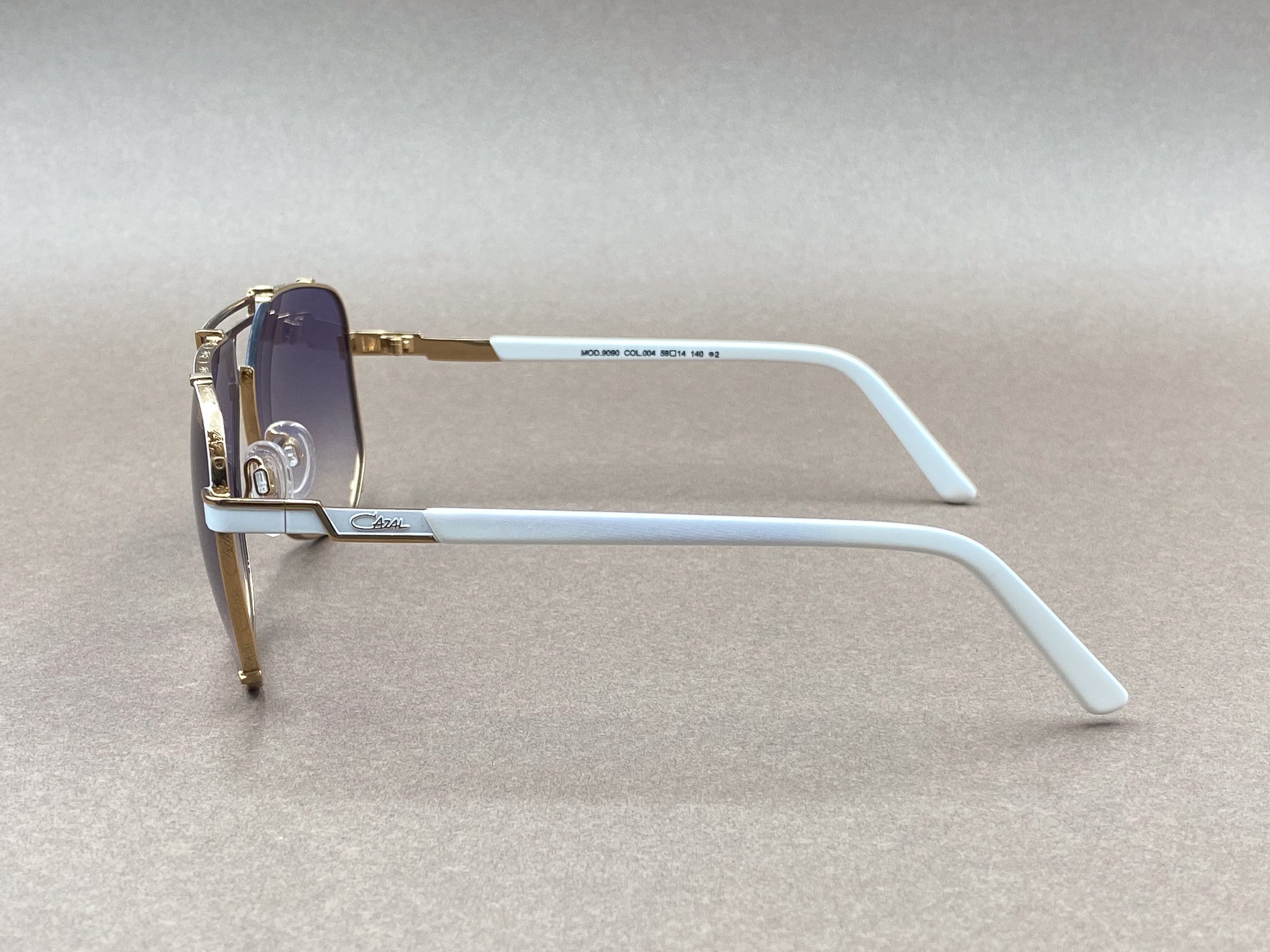 Cazal 9090 gold plated sunglasses - gold and white