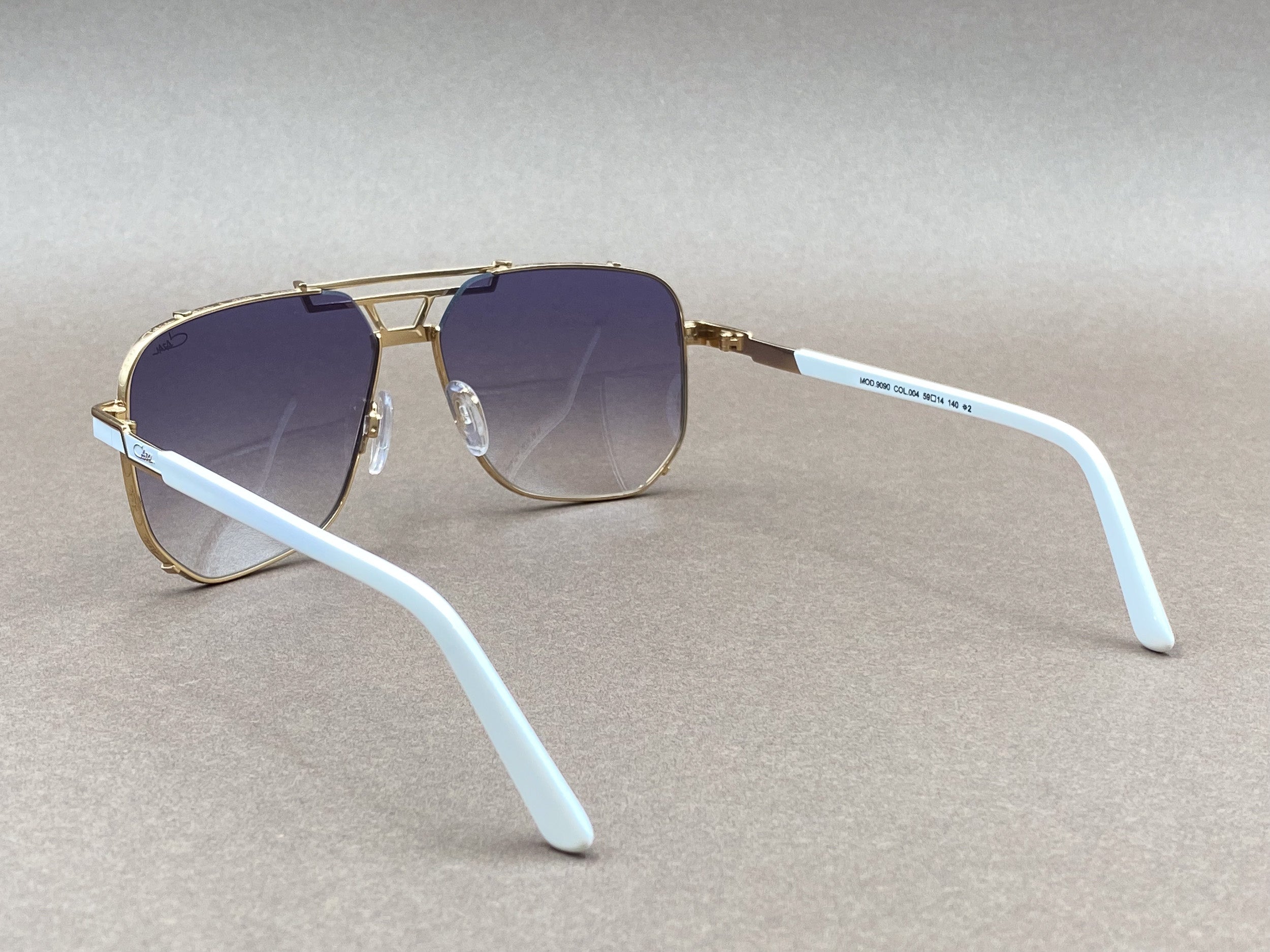 Cazal 9090 gold plated sunglasses - gold and white