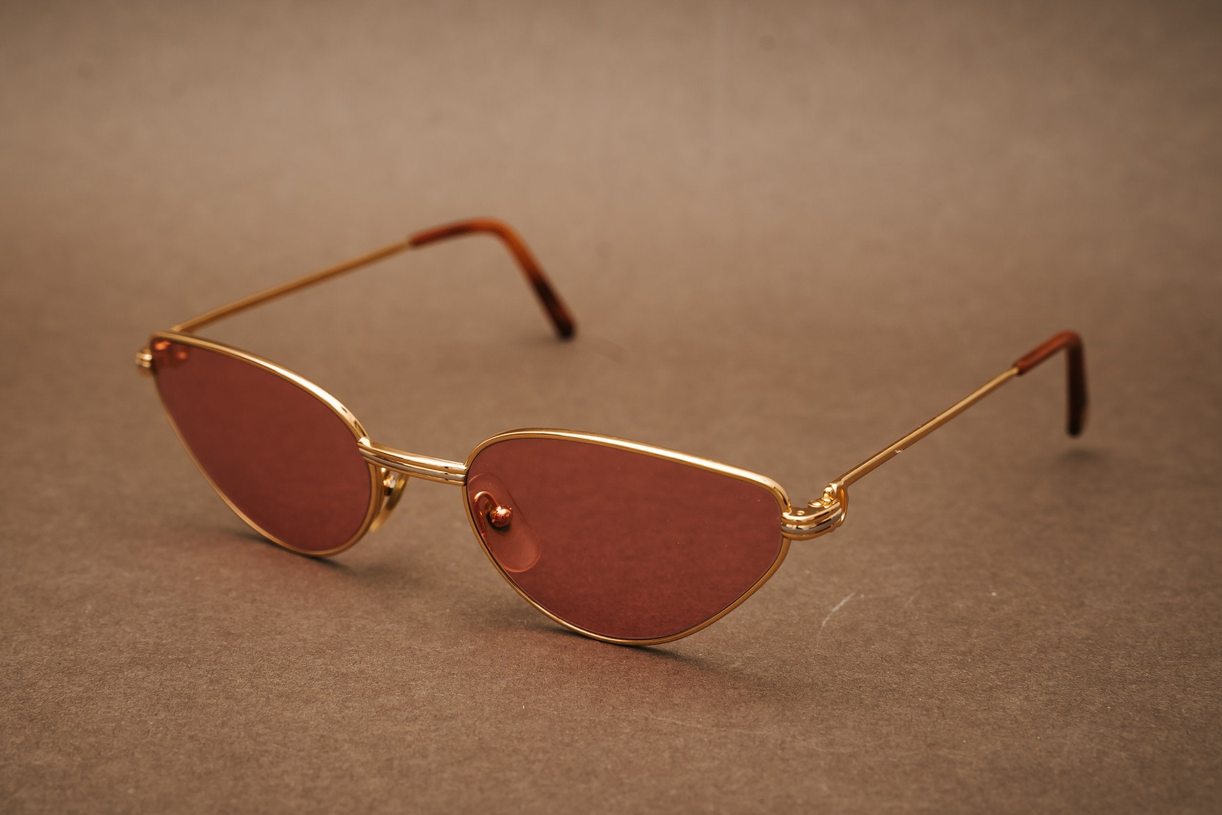 Cartier Rivoli Vendome cat-eye gold-plated vintage sunglasses