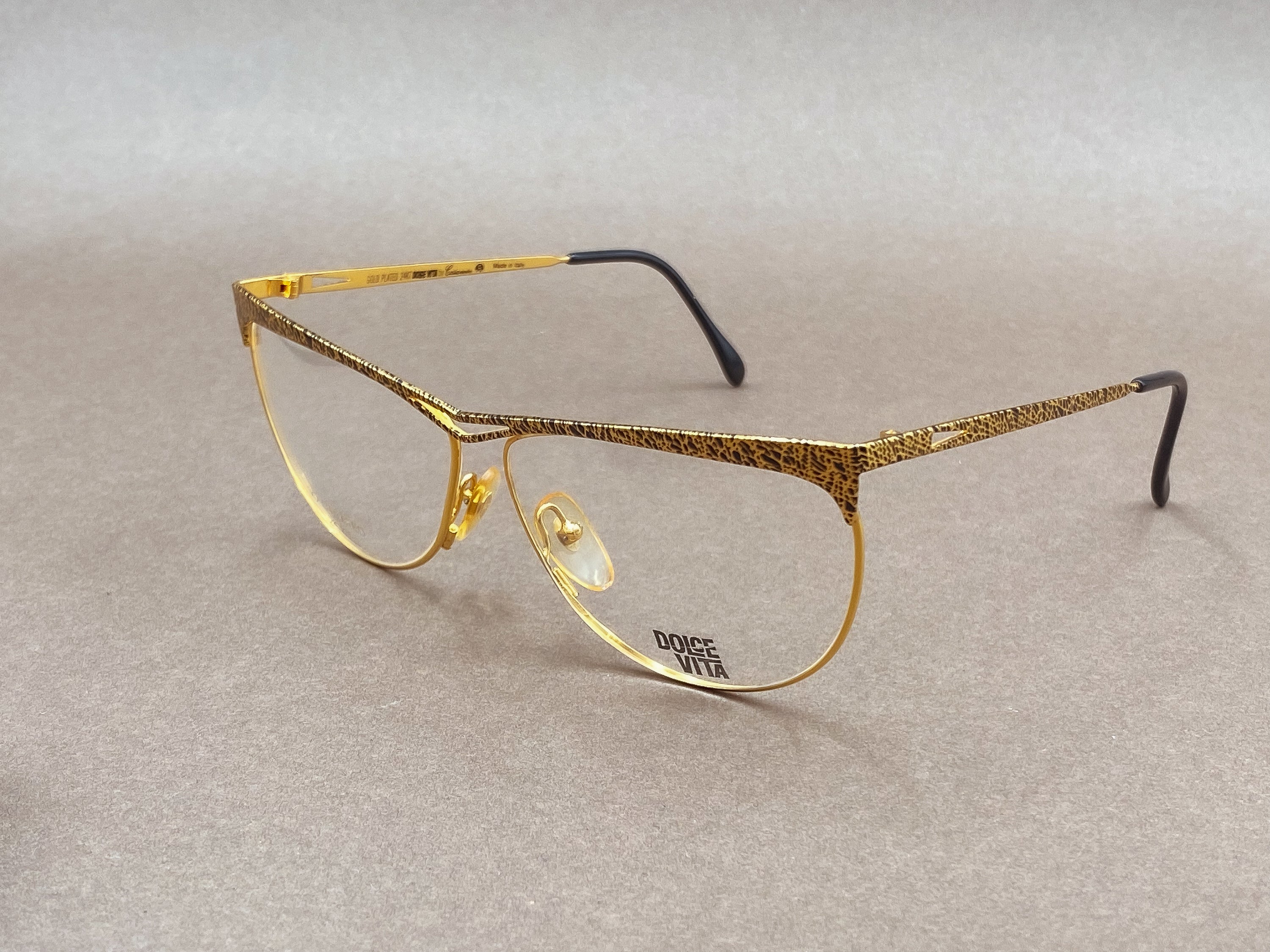 Casanova C.02 Dolce Vita 80s 24kt gold plated glasses