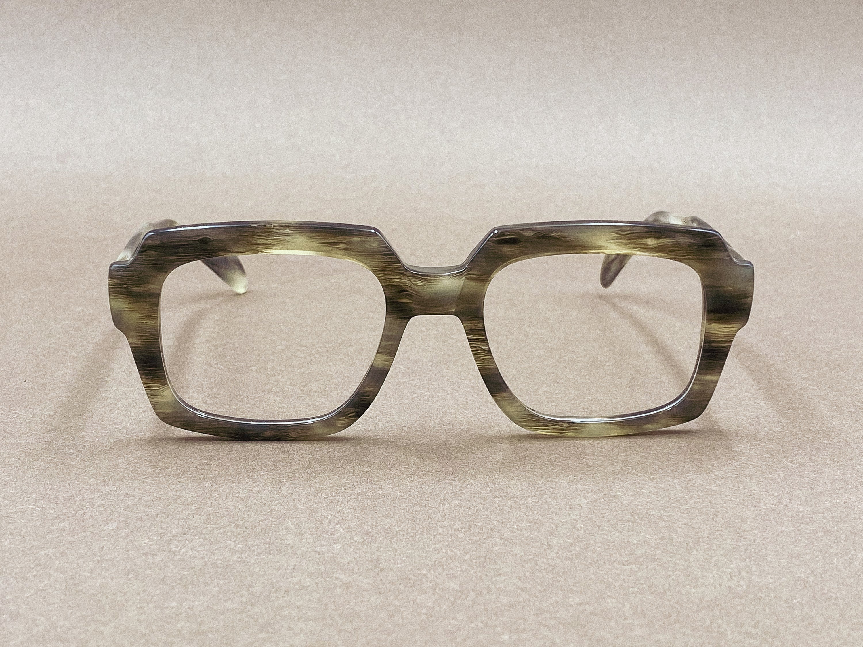 Preciosa 930 handmade glasses - marbled gray