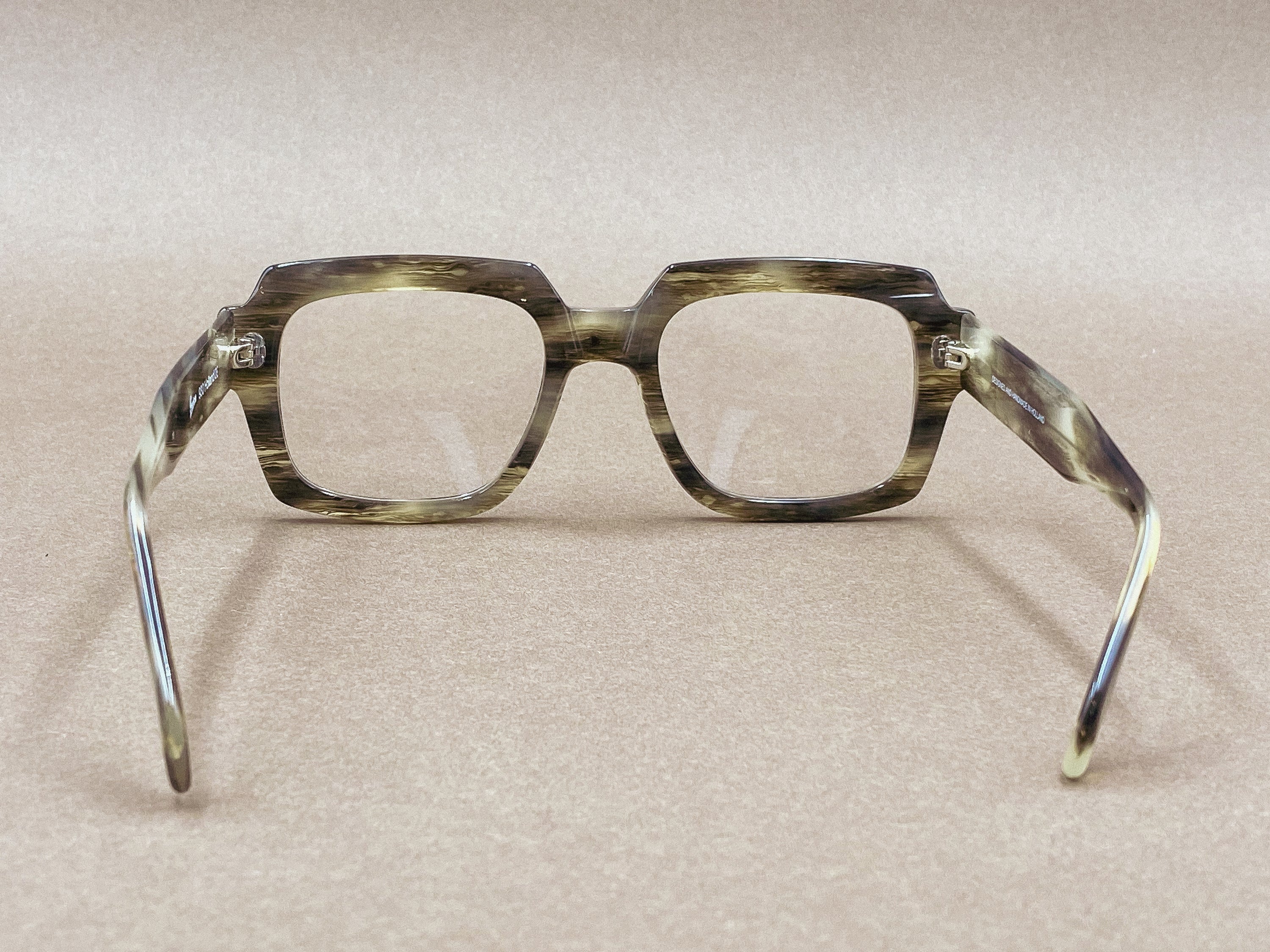 Preciosa 930 handmade glasses - marbled gray