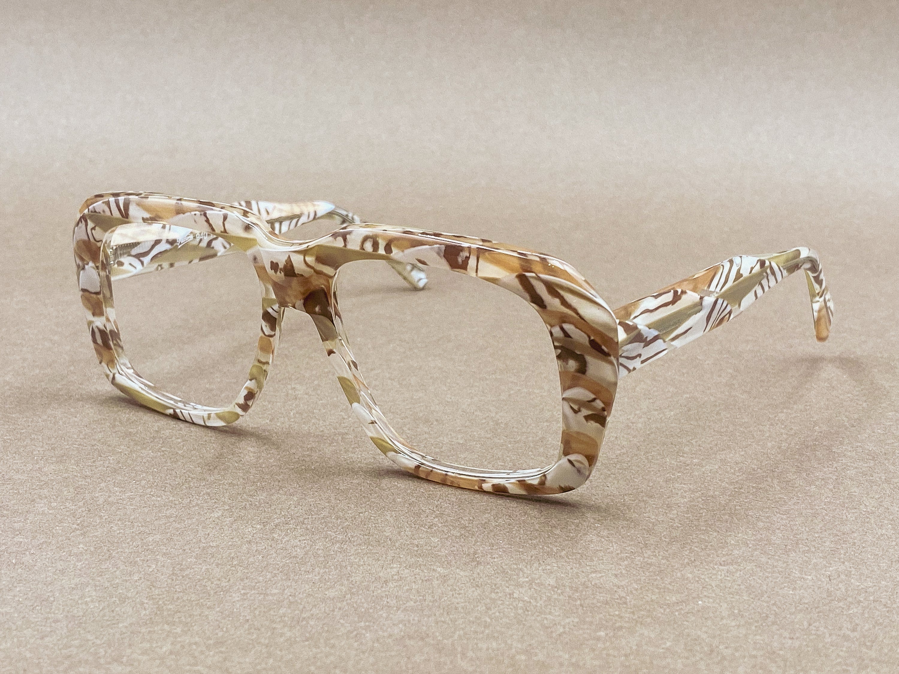 Preciosa 940 Ultra Goliath I Limited Edition glasses - marbled caramel ivory