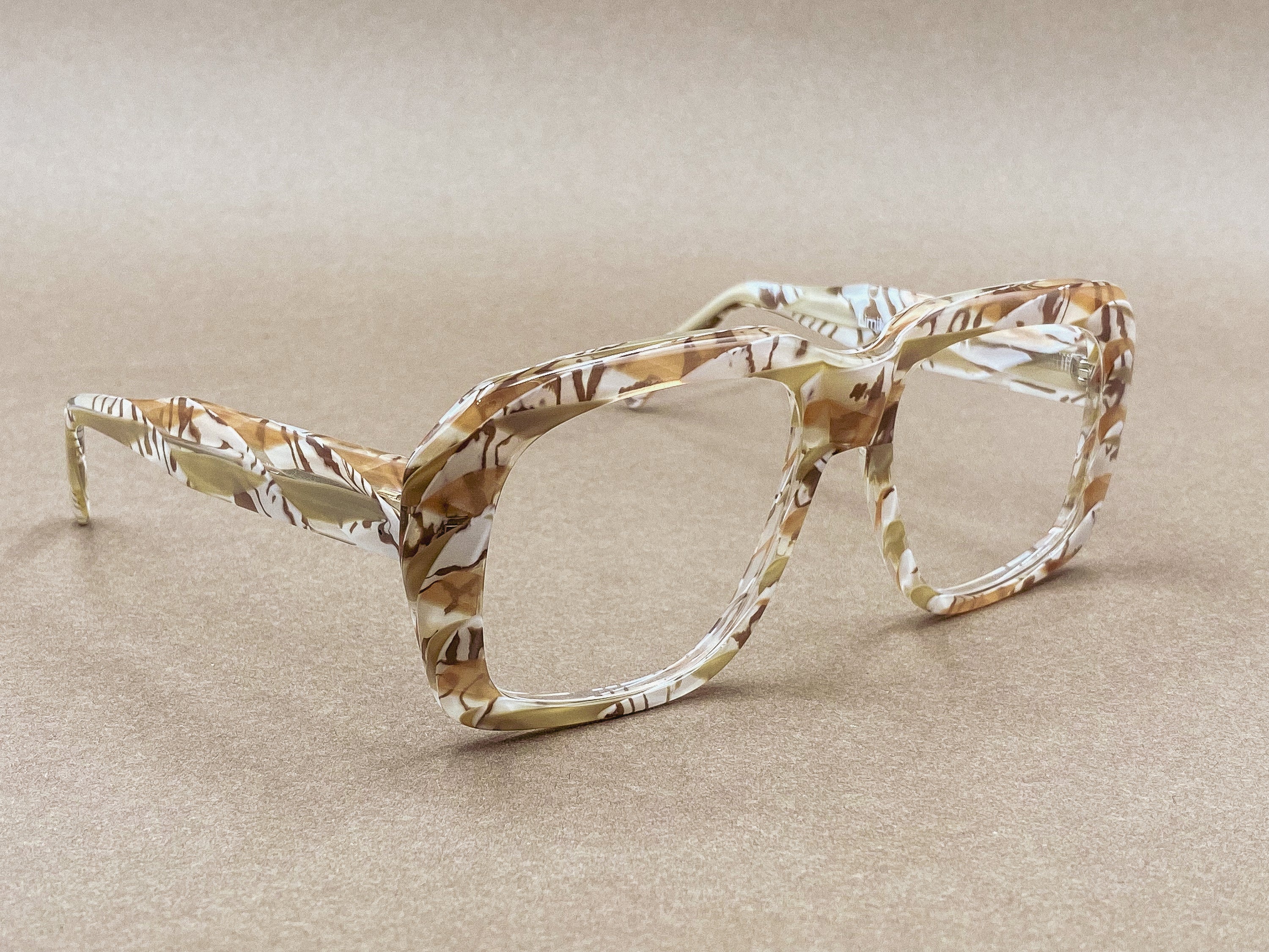 Preciosa 940 Ultra Goliath I Limited Edition glasses - marbled caramel ivory