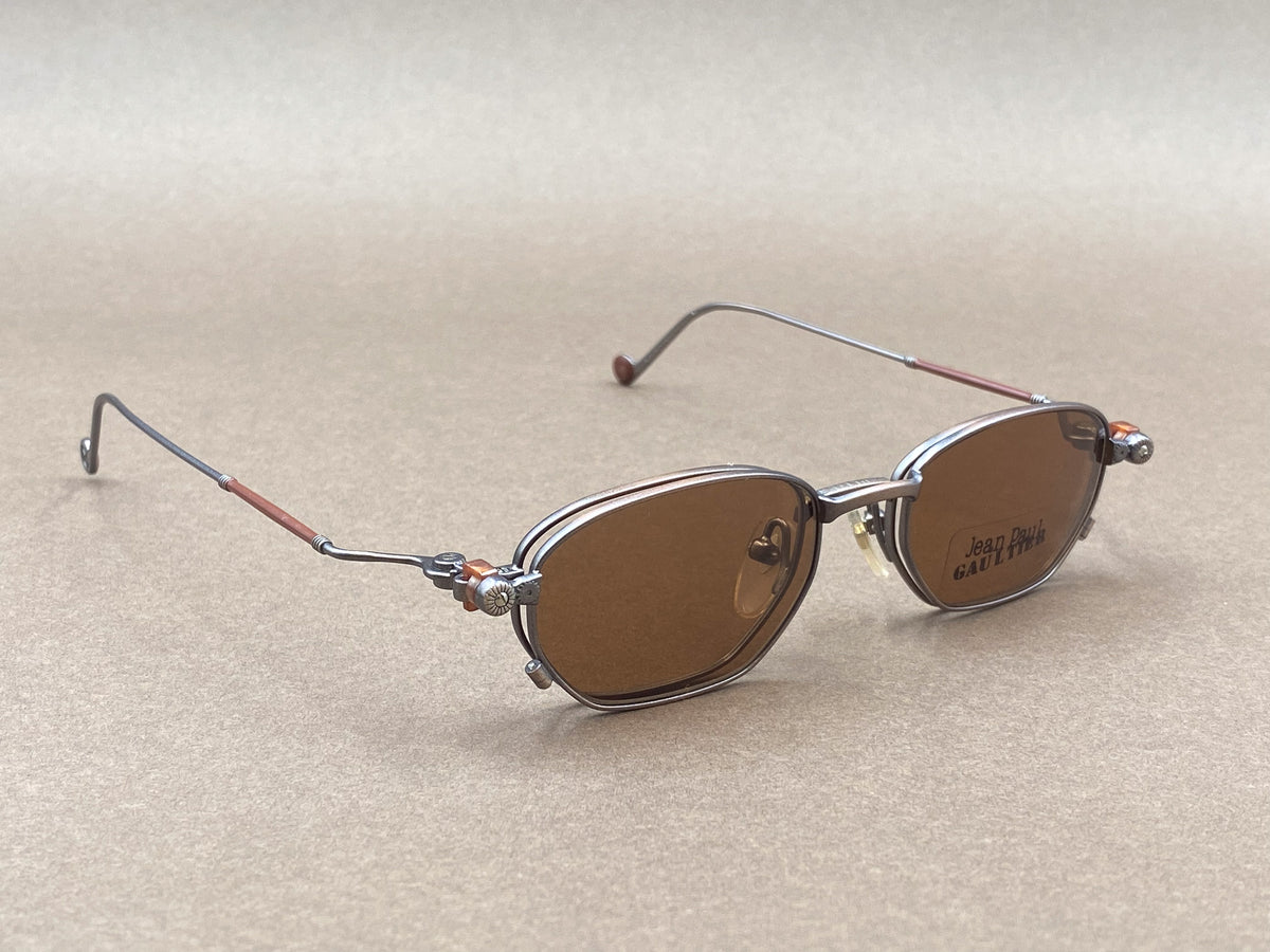 Jean Paul Gaultier 55-8107 90s clip on sunglasses