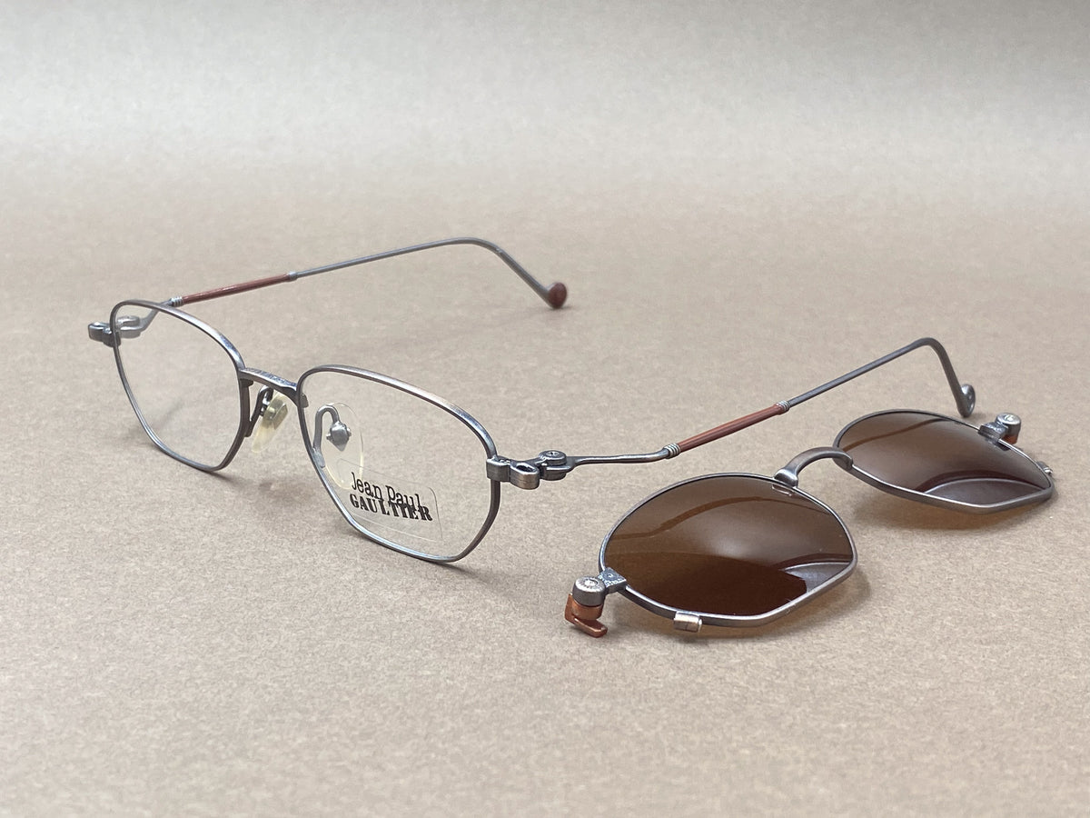 Jean Paul Gaultier 55-8107 90s clip on sunglasses