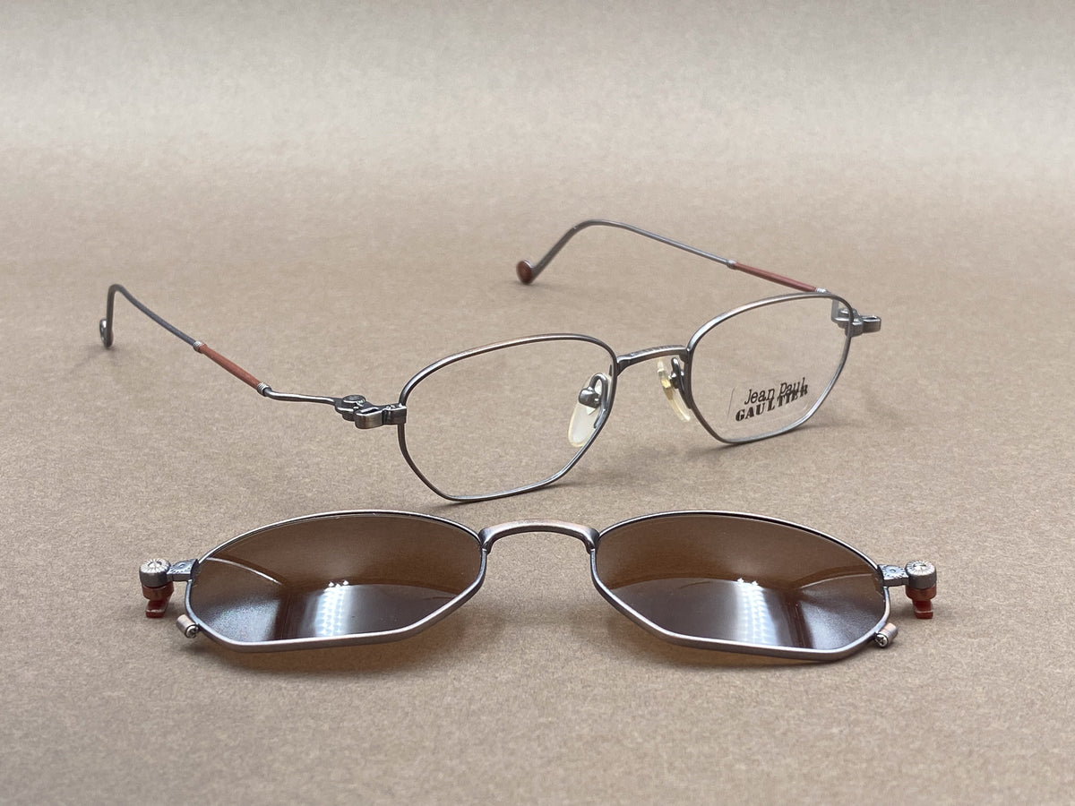 Jean Paul Gaultier 55-8107 90s clip on sunglasses