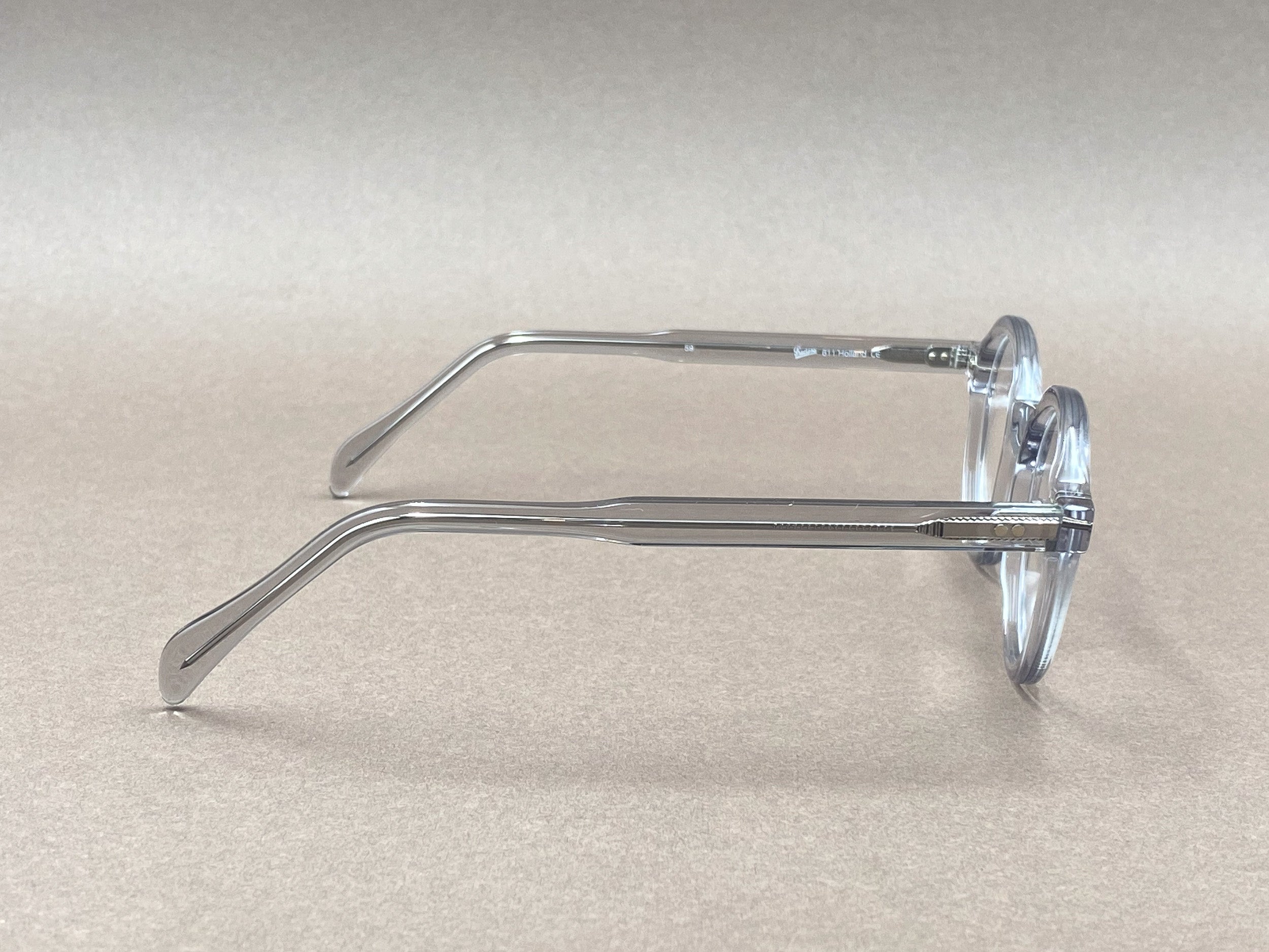 Preciosa 611 handmade glasses - clear gray