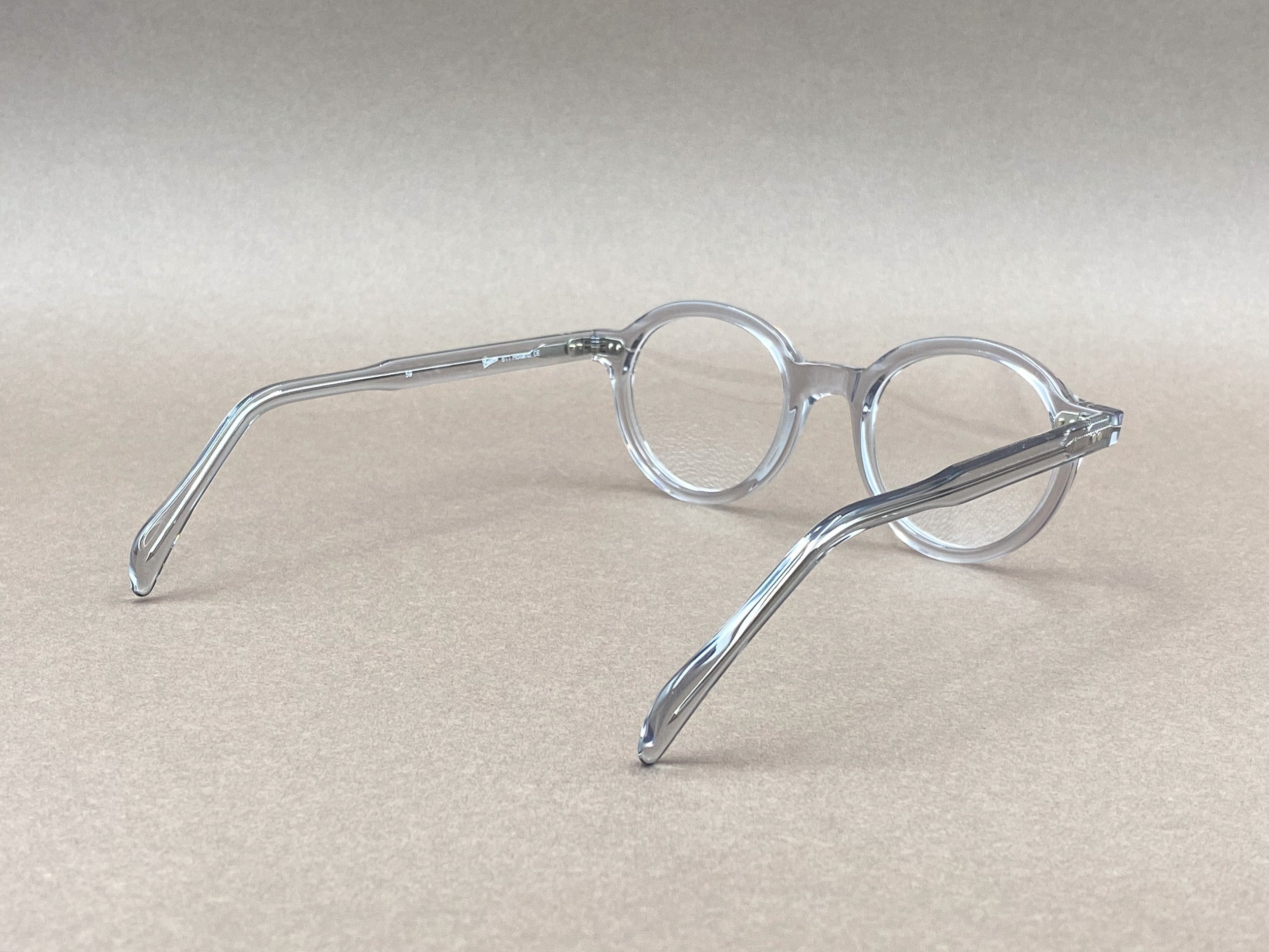 Preciosa 611 handmade glasses - clear gray